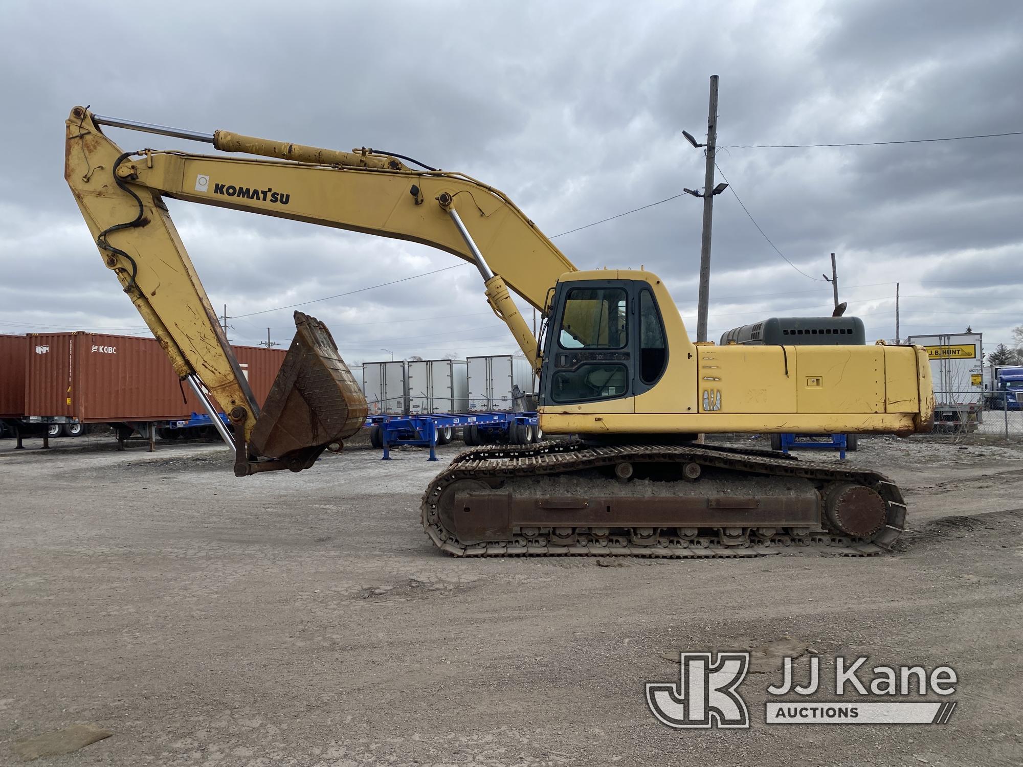 (Harvey, IL) 1998 Komatsu PC400LC-6LC Hydraulic Excavator Runs, Moves, Operates.  Front Glass Missin