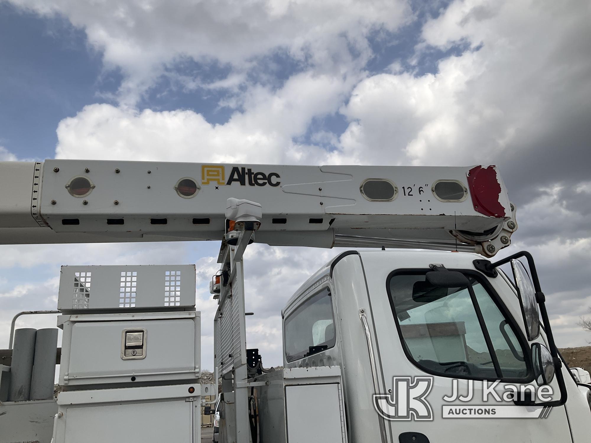 (Kansas City, MO) Altec AM55-E, Material Handling Bucket Truck rear mounted on 2013 Freightliner M2