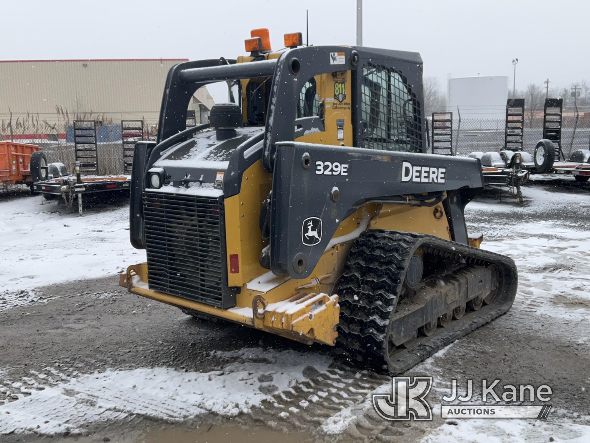 (Rome, NY) 2015 John Deere 329E Crawler Skid Steer Loader Runs, Moves & Operates, Hydrostatic Issues