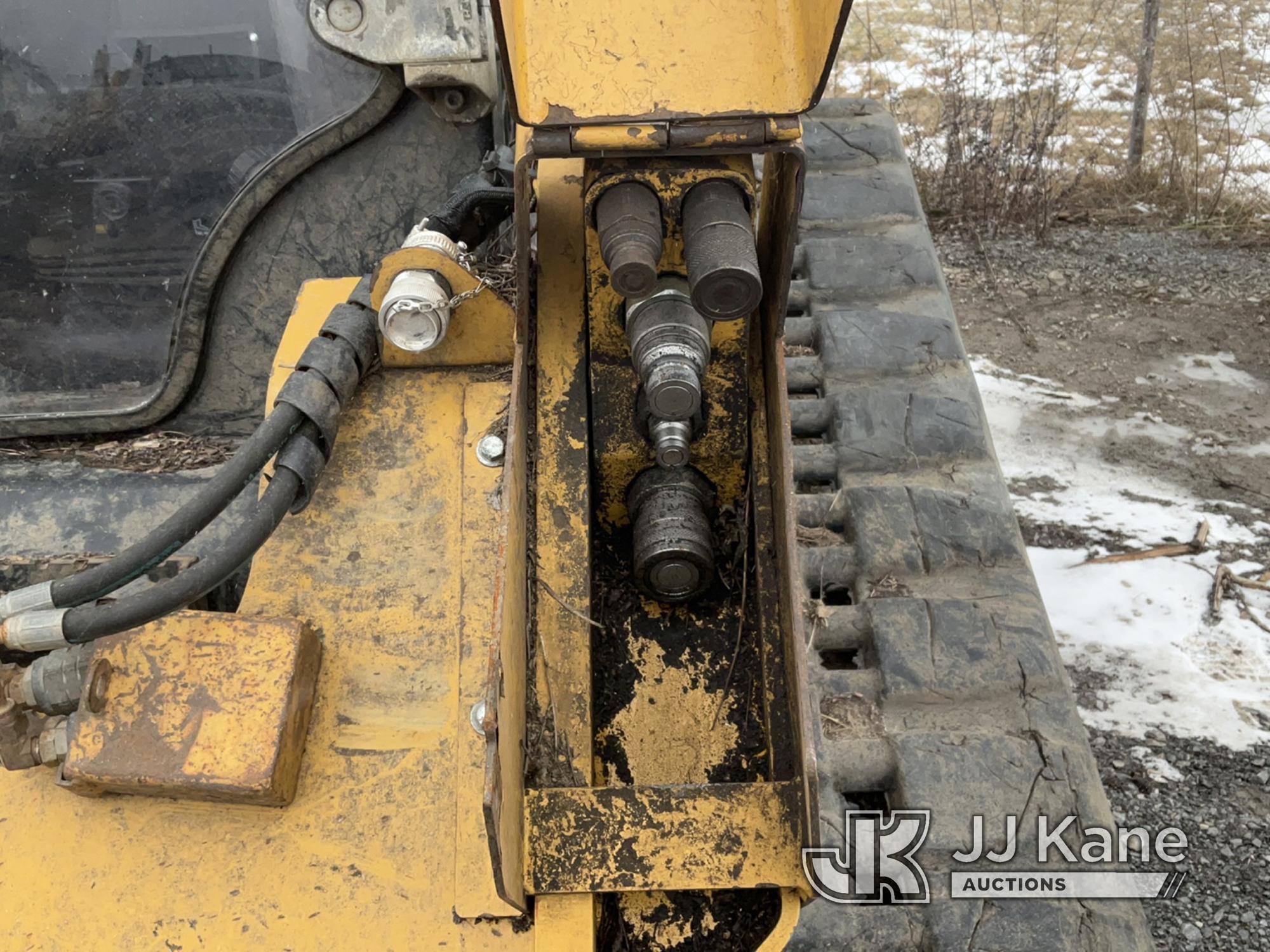 (Rome, NY) 2015 Caterpillar 299DXHP Crawler Skid Steer Loader Fire Damage, Not Running, Condition Un