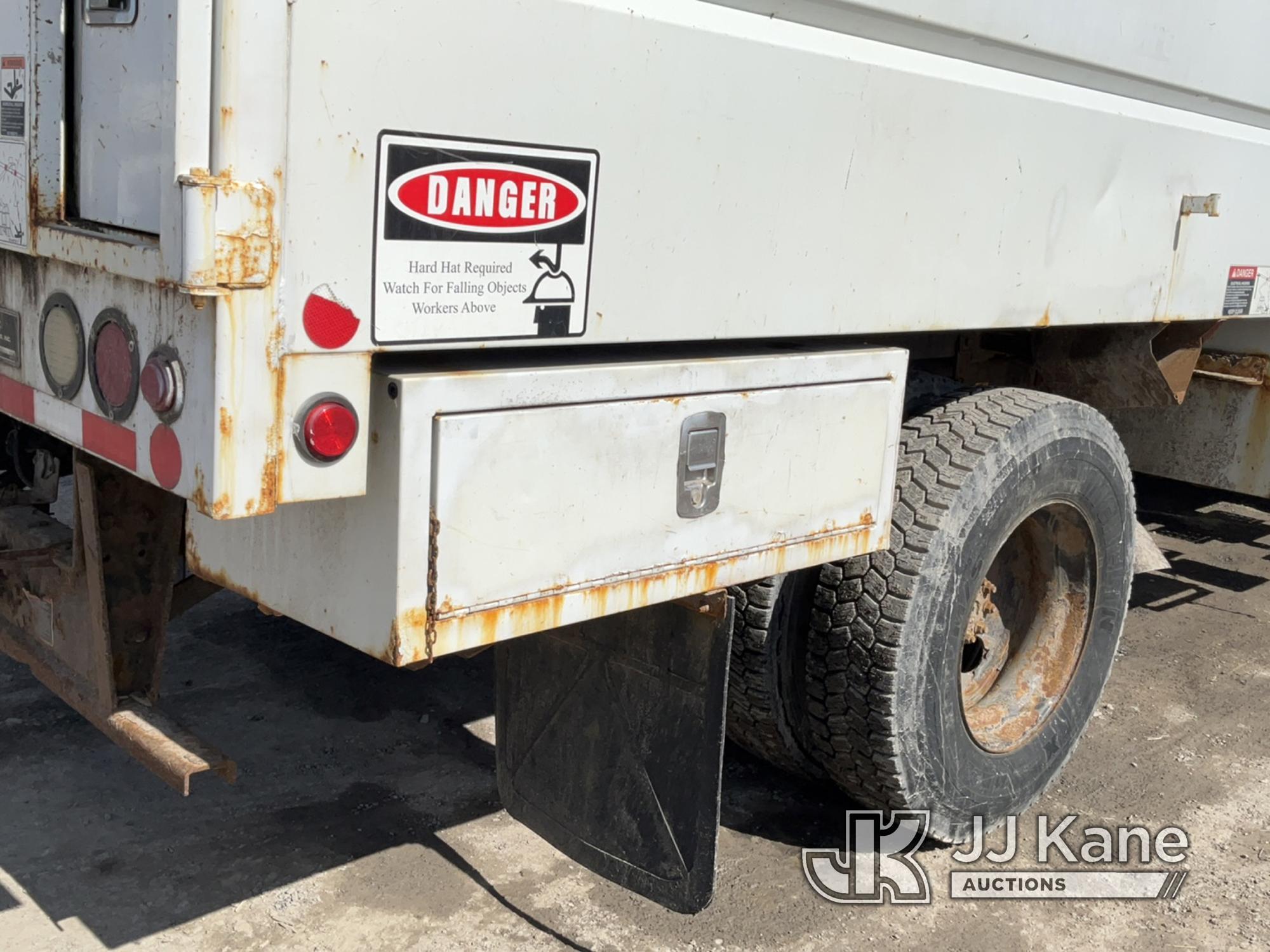 (Rome, NY) Altec LR756, Over-Center Bucket Truck mounted behind cab on 2013 Ford F750 Chipper Dump T