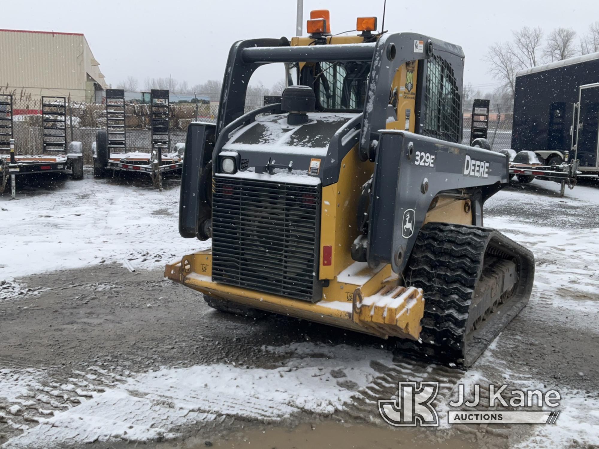 (Rome, NY) 2015 John Deere 329E Crawler Skid Steer Loader Runs, Moves & Operates, Hydrostatic Issues