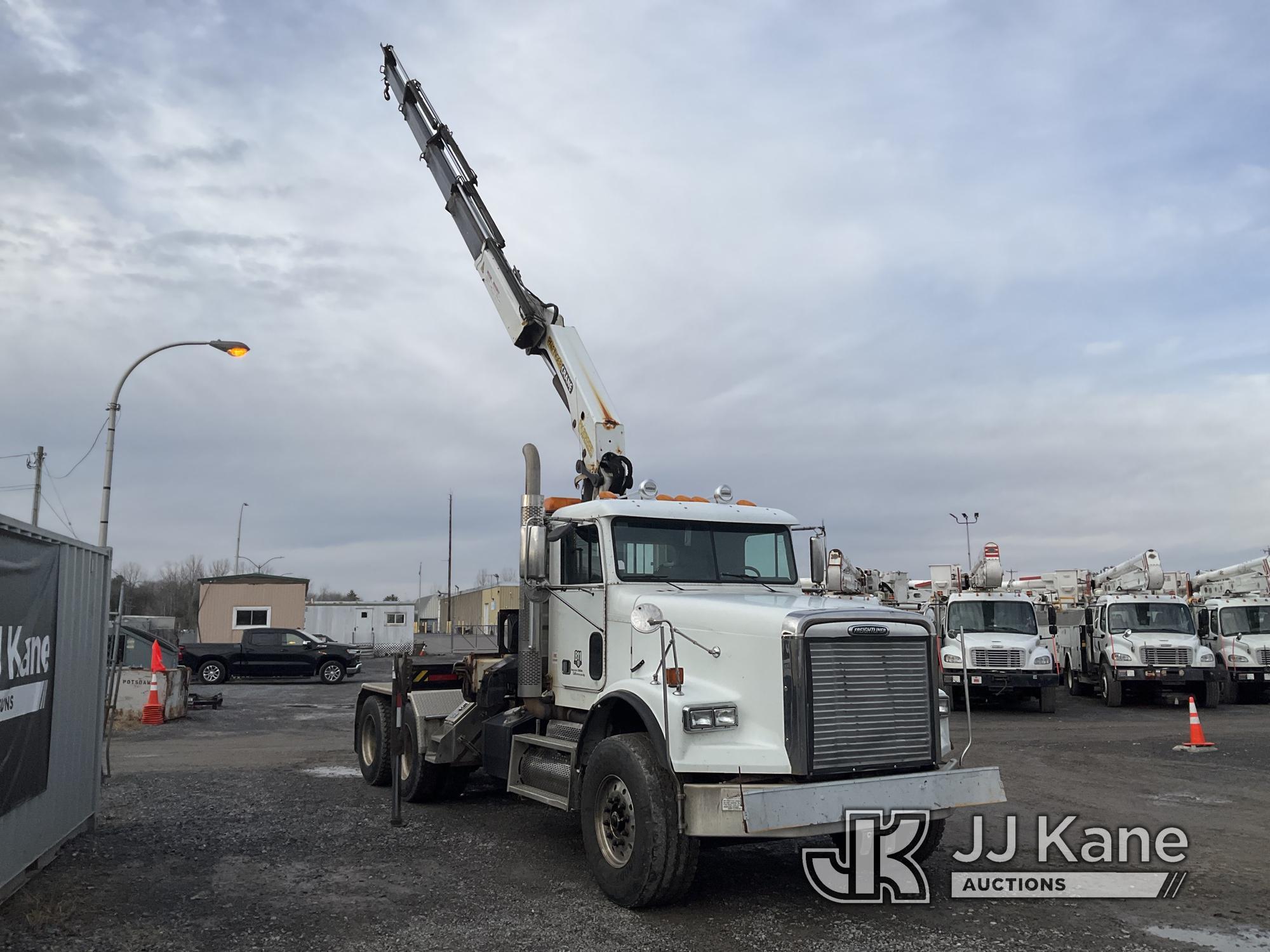 (Rome, NY) Palfinger PK29002, Knuckleboom Crane mounted behind cab on 2008 Freightliner FLD120 T/A T