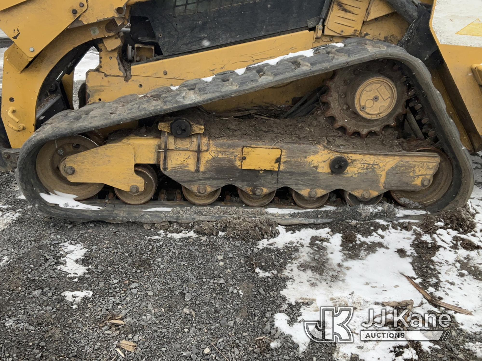 (Rome, NY) 2015 Caterpillar 299DXHP Crawler Skid Steer Loader Fire Damage, Not Running, Condition Un