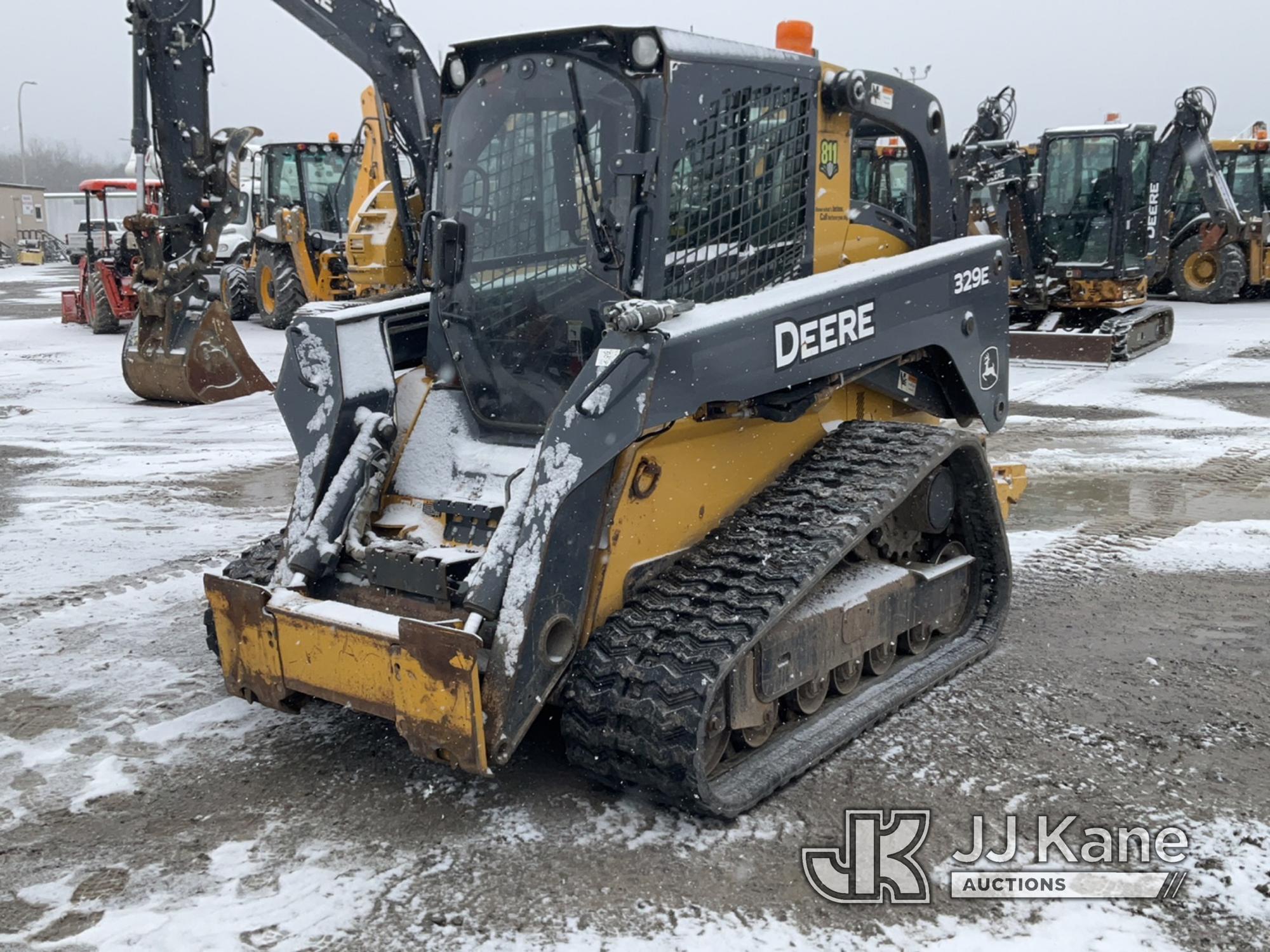 (Rome, NY) 2015 John Deere 329E Crawler Skid Steer Loader Runs, Moves & Operates, Hydrostatic Issues