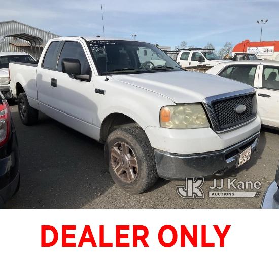 (Dixon, CA) 2008 Ford F150 4x4 Extended-Cab Pickup Truck Not Running, No Power.