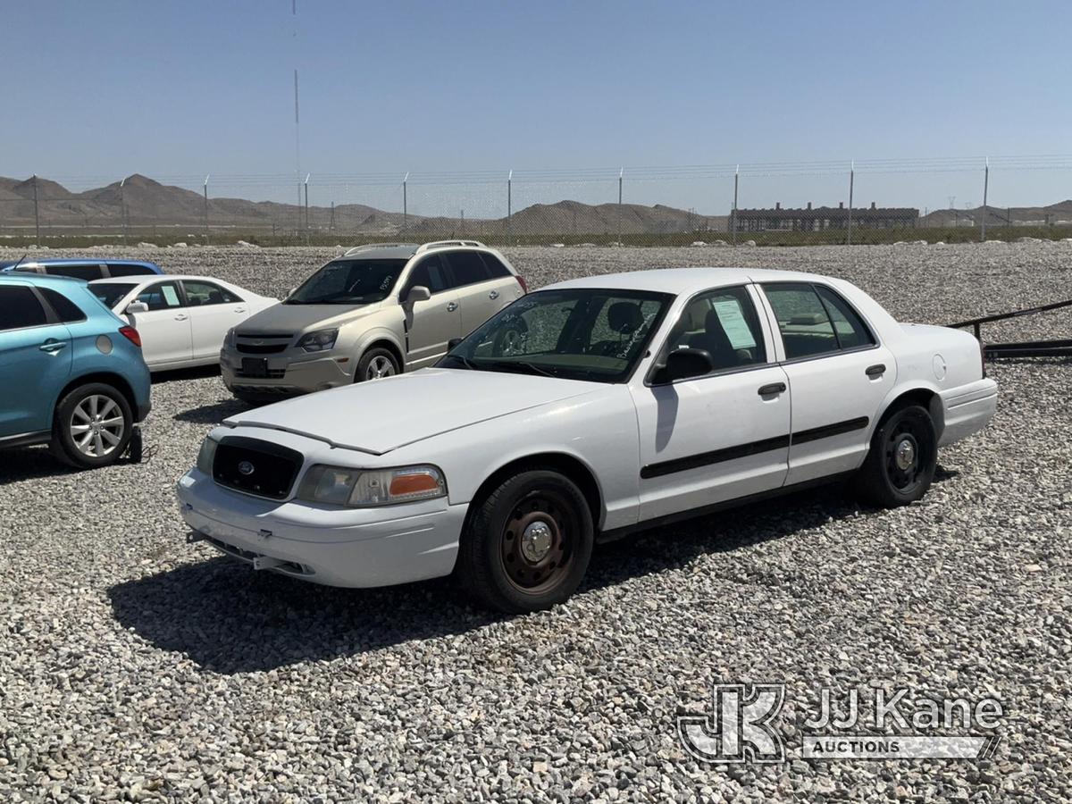 (Las Vegas, NV) 2008 Ford Crown Victoria Police Interceptor Towed In, Interior Damage Jump To Start,