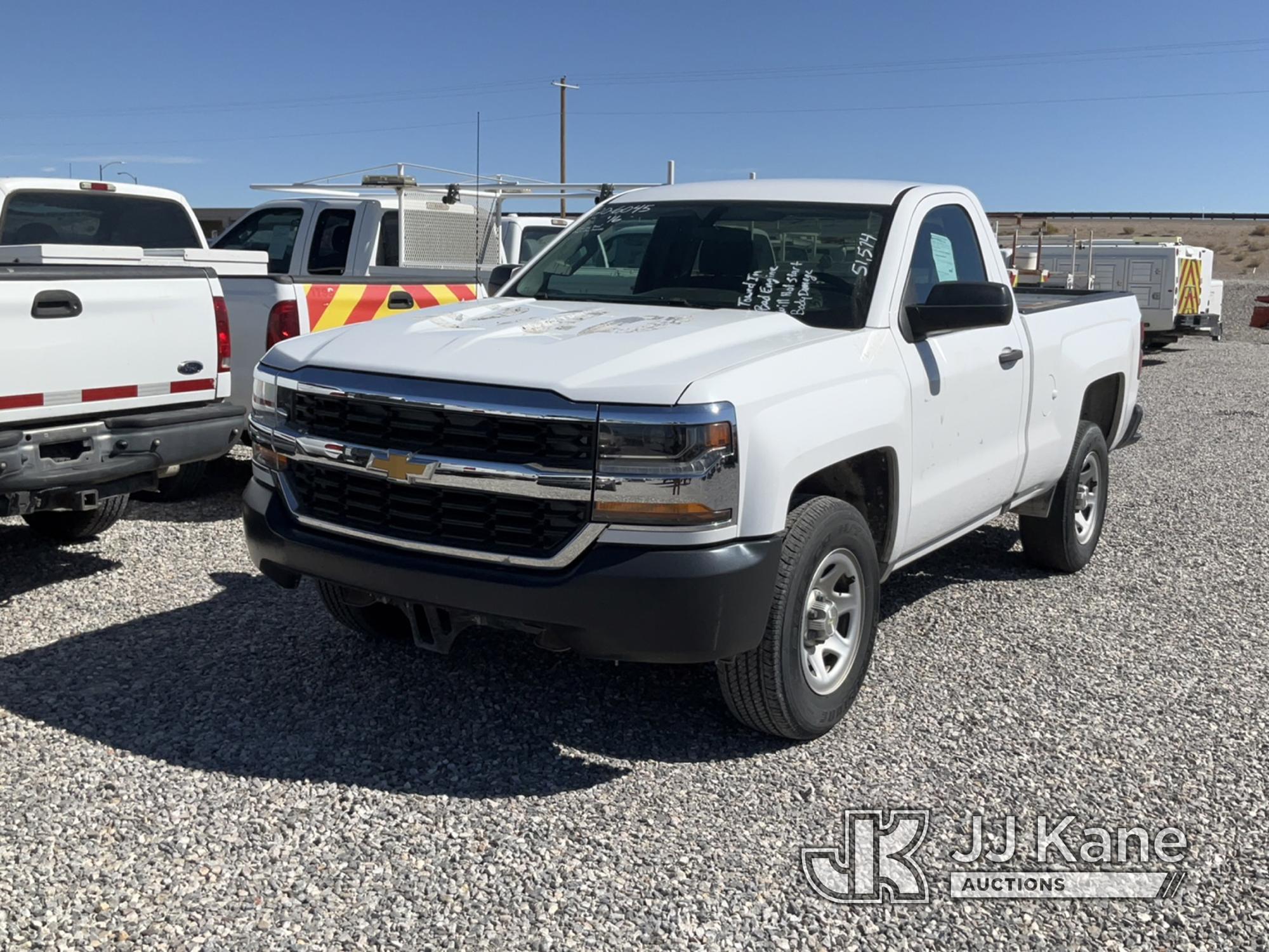 (Las Vegas, NV) 2016 Chevrolet 1500 Towed In, Bad Engine, Body Damage Turns Over, Will Not Start