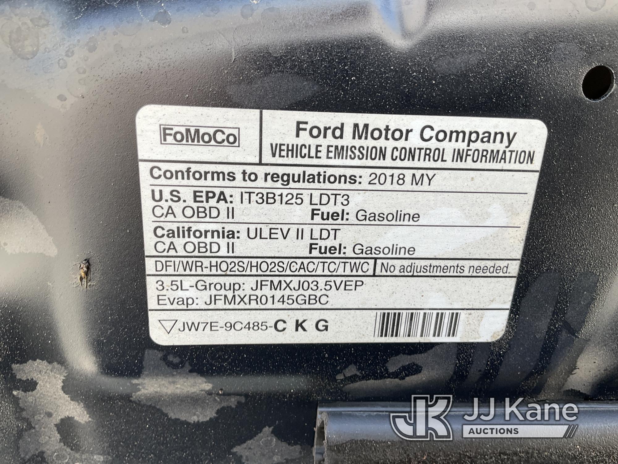 (Las Vegas, NV) 2018 Ford Explorer AWD Police Interceptor No Console Check Engine Light On, Runs & M