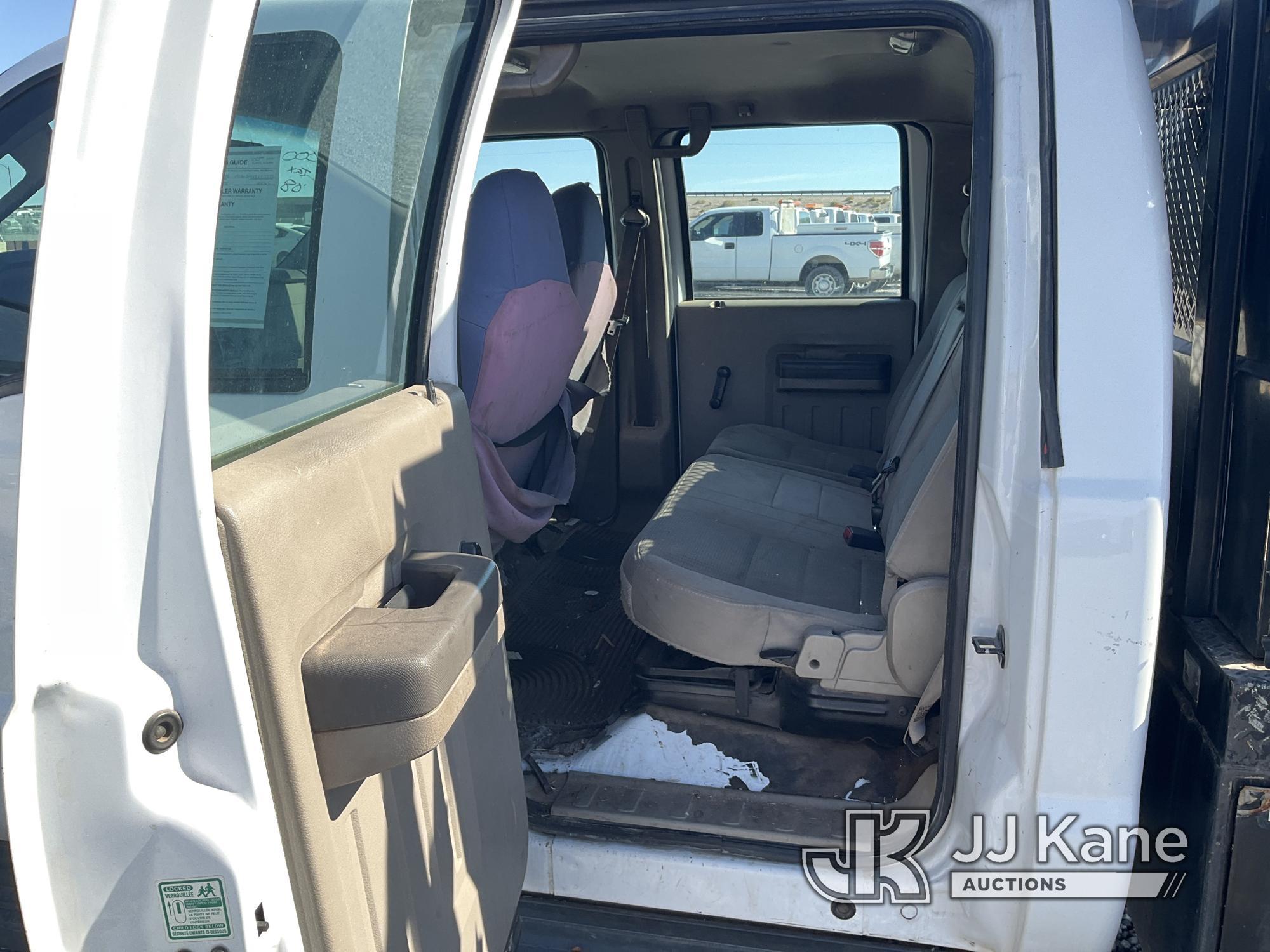 (Las Vegas, NV) 2008 Ford F-350 Stake Bed Interior Damage, With Liftgate, 9ft Bed, Taxable Runs & Mo