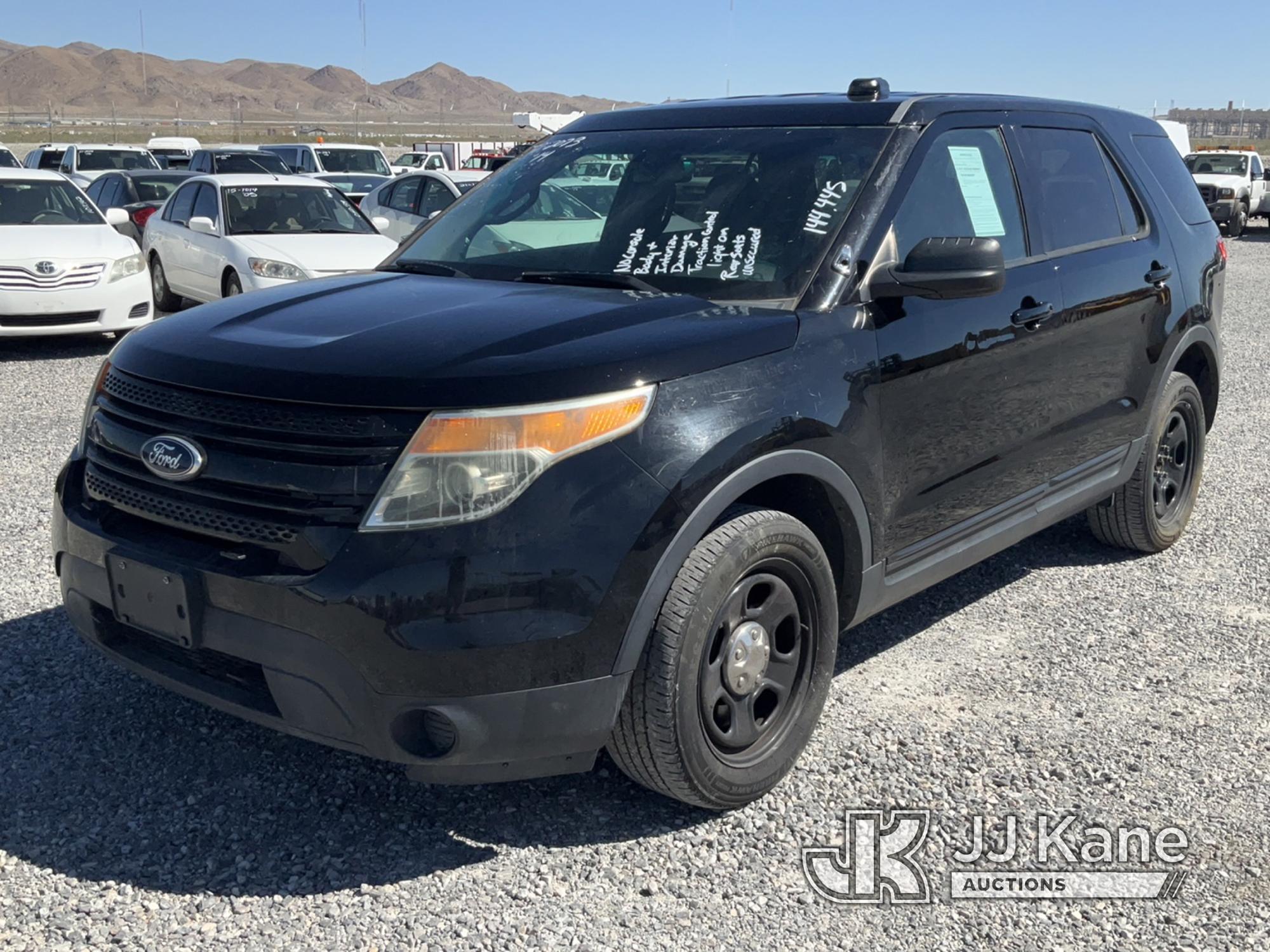 (Las Vegas, NV) 2014 Ford Explorer AWD Police Interceptor Body & Interior Damage, No Console, Tracti