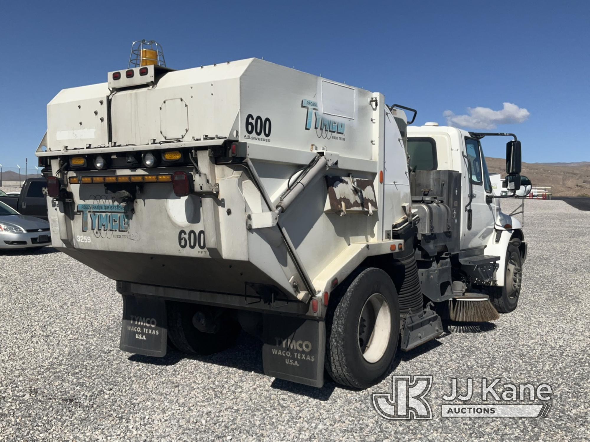 (Las Vegas, NV) Tymco 600 Air Sweeper 2014 International 4300 M7 Sweeper Runs & Moves