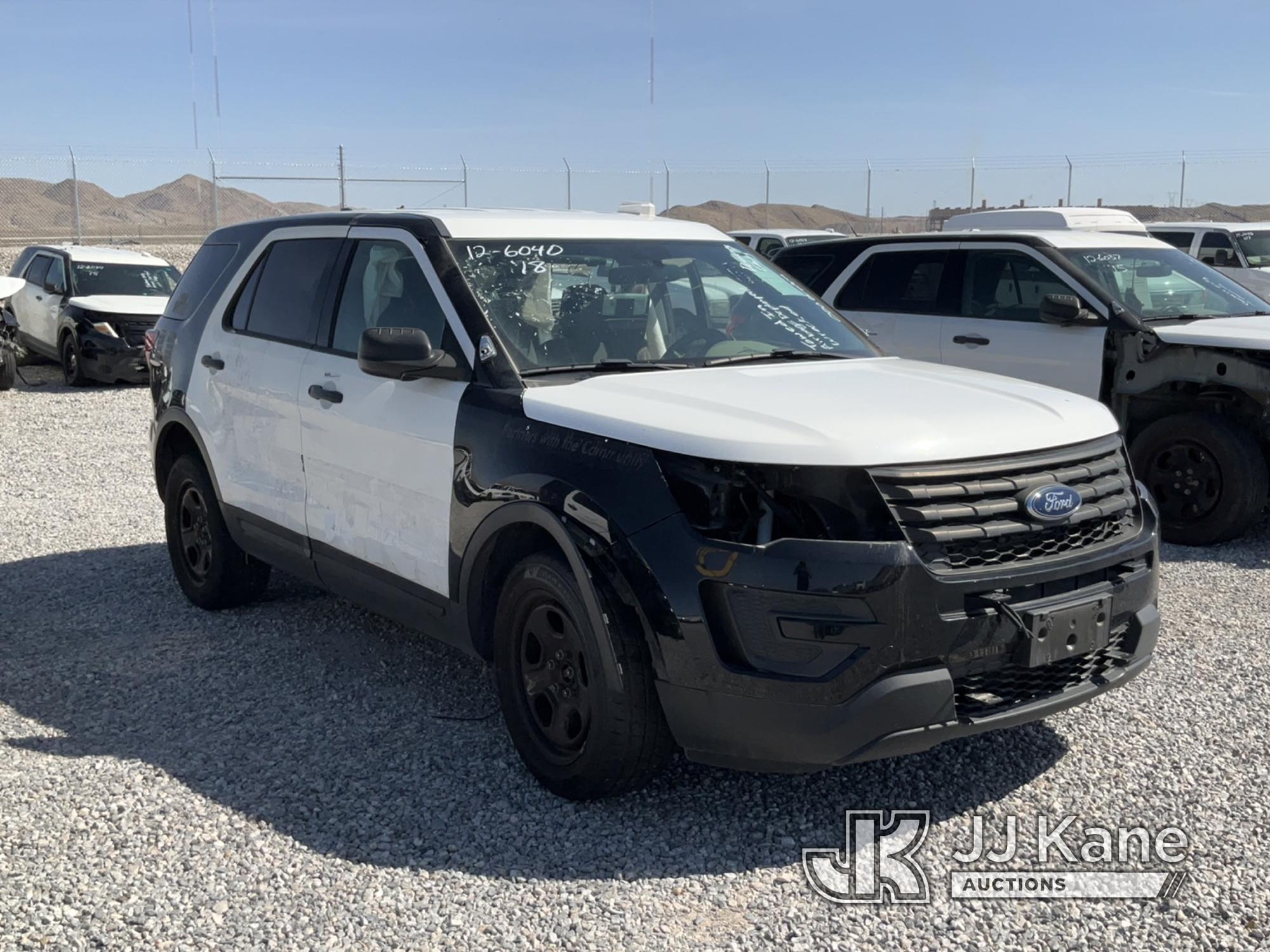 (Las Vegas, NV) 2018 Ford Explorer AWD Police Interceptor Dealers Only, Towed In, Body Damage, Odome