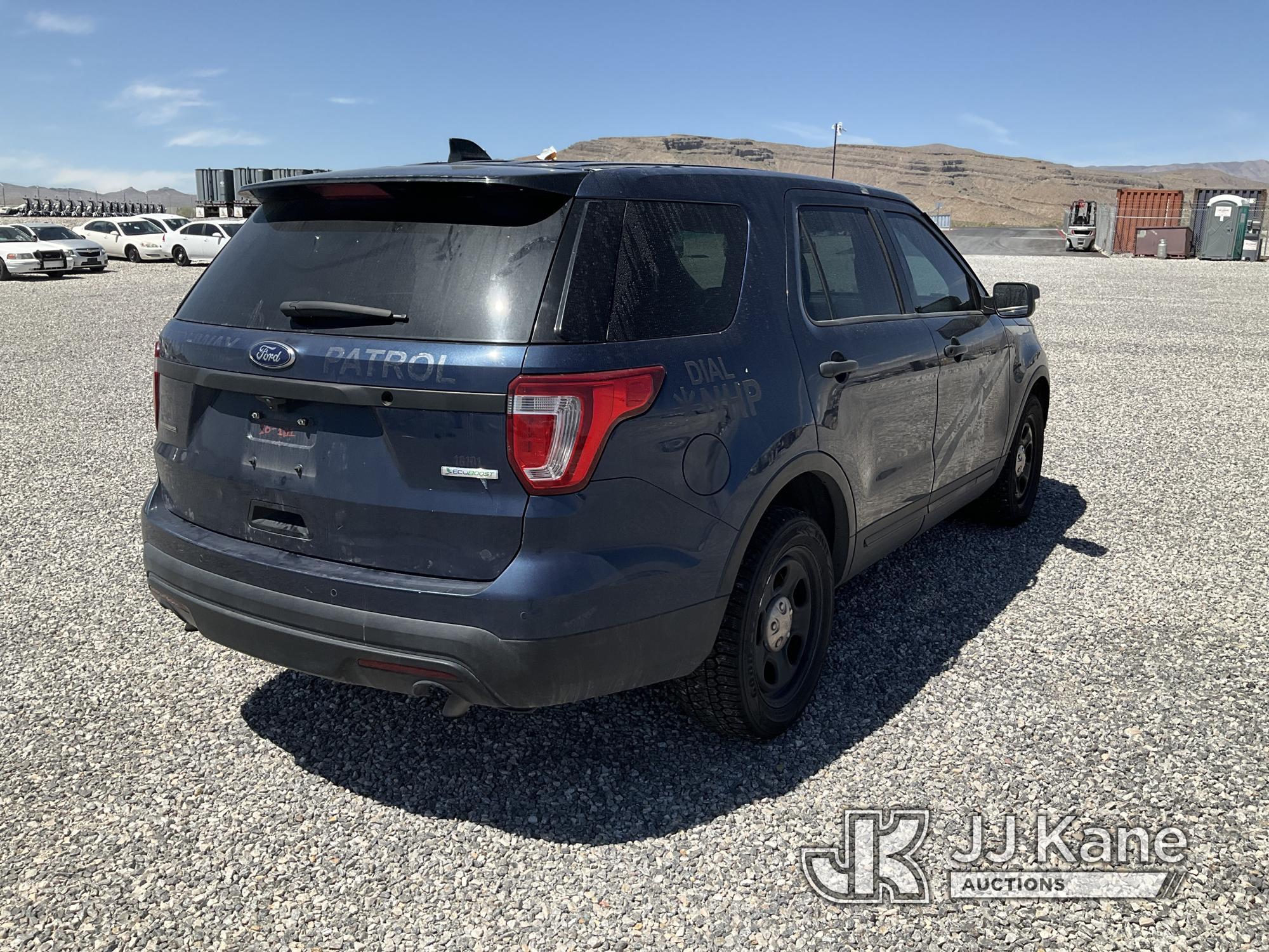 (Las Vegas, NV) 2016 Ford Explorer AWD Police Interceptor No Console, Broken Windshield Check Engine