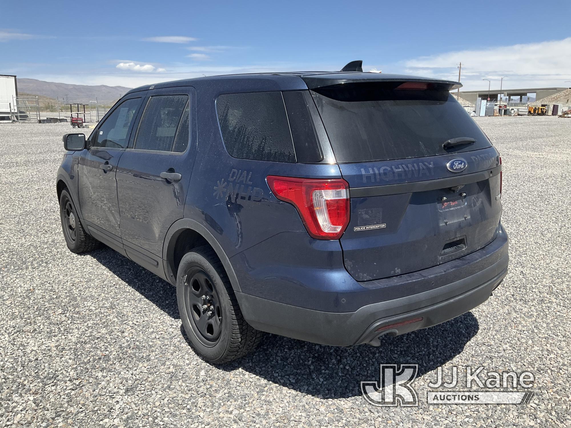 (Las Vegas, NV) 2016 Ford Explorer AWD Police Interceptor No Console, Broken Windshield Check Engine