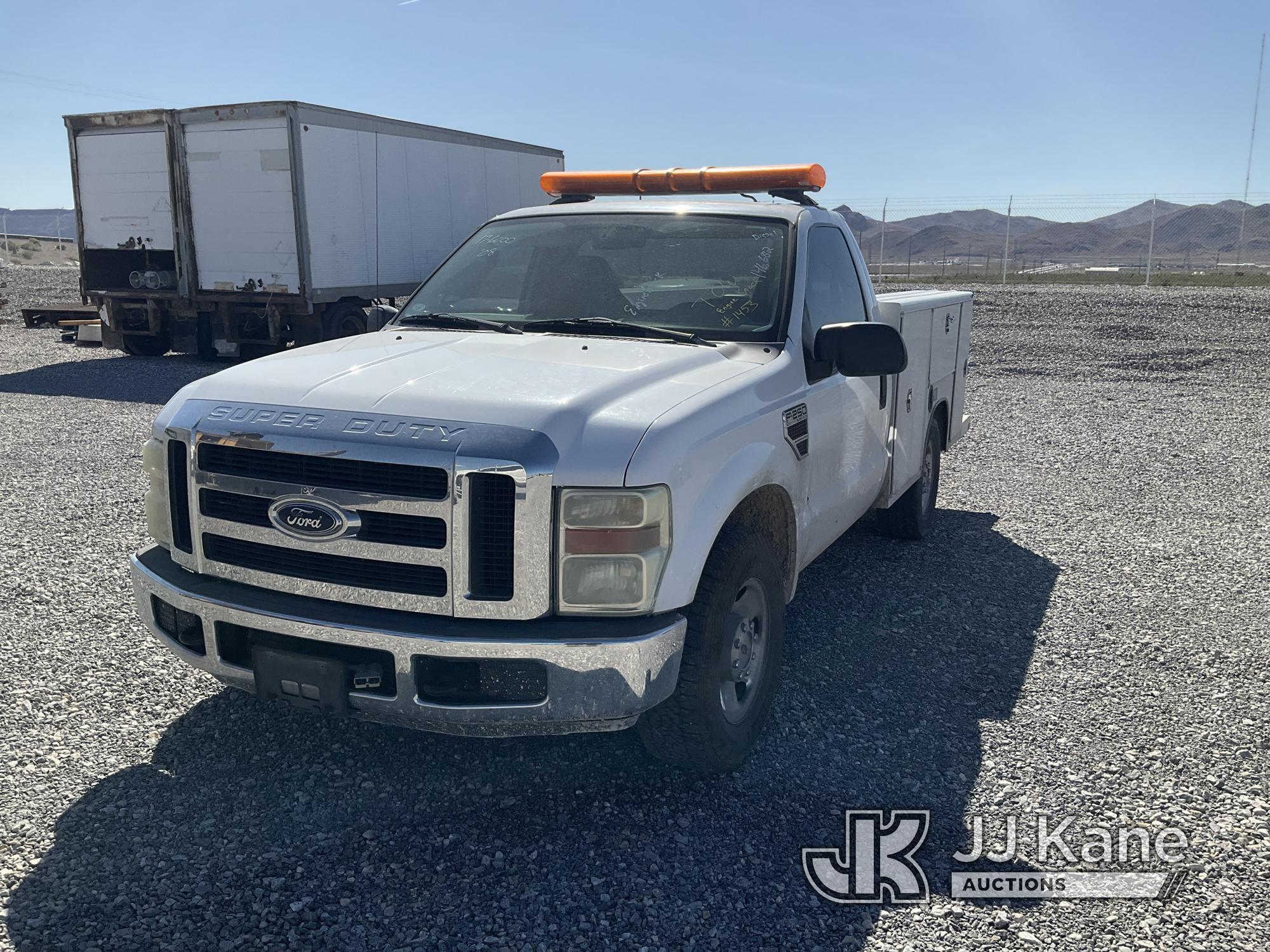 (Las Vegas, NV) 2008 Ford F-250 Service Body Runs & Moves, Engine Knock