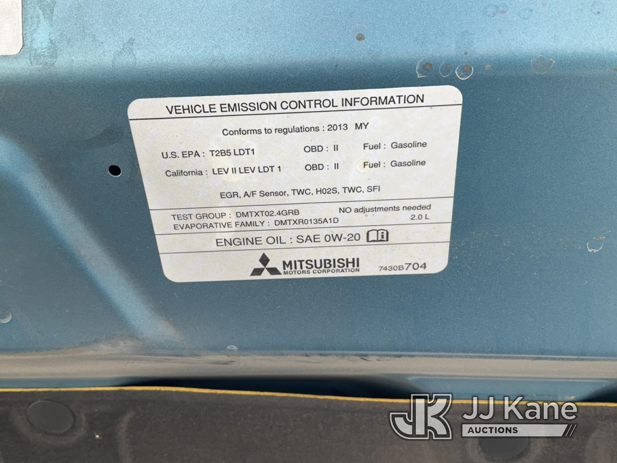 (Las Vegas, NV) 2013 Mitsubishi Outlander Service Airbag & Service Engine Lights On Runs & Moves