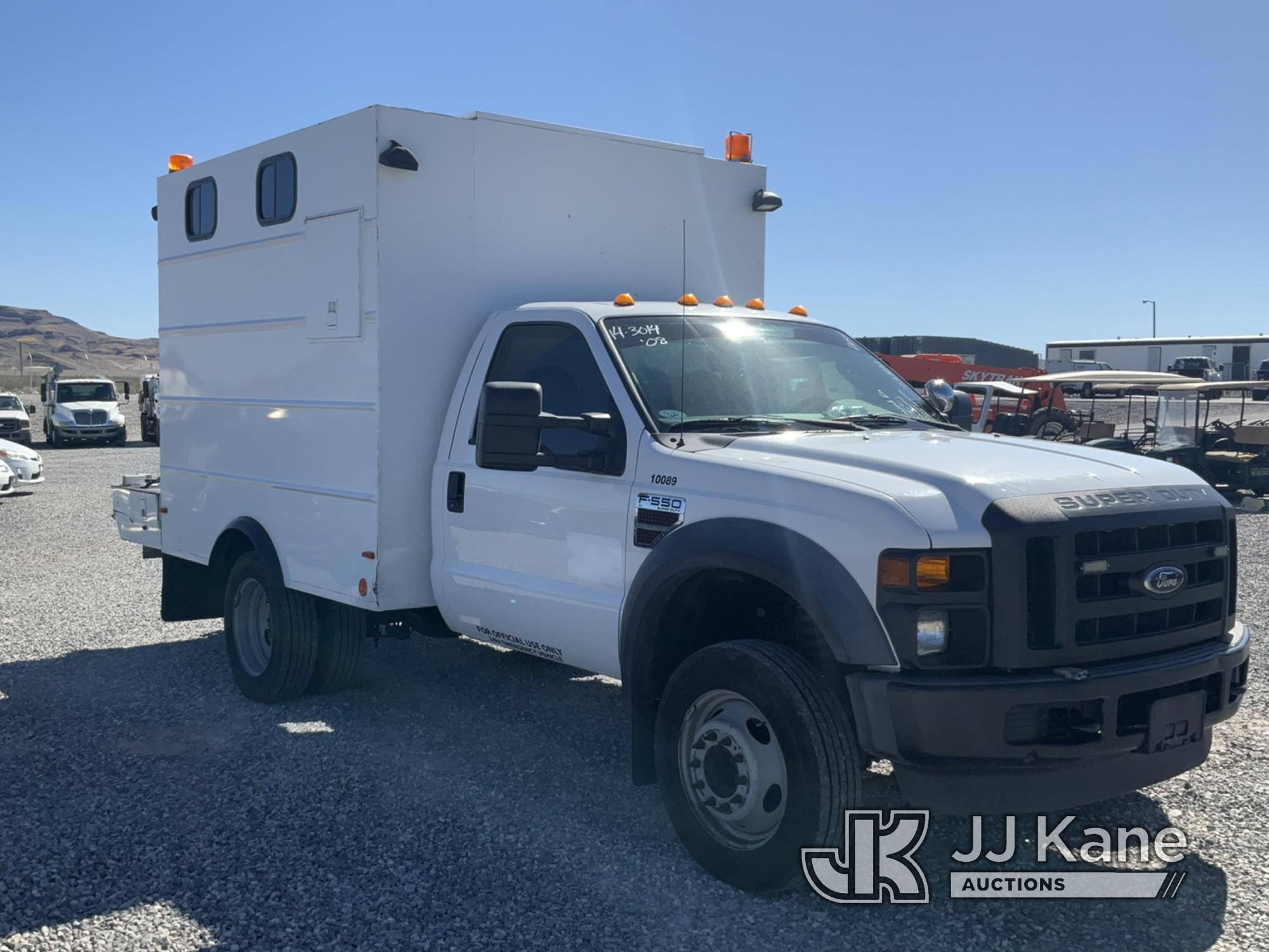 (Las Vegas, NV) 2008 Ford F550 Service Truck, Towed In, ABS Light On Check Engine Light On, Reduced