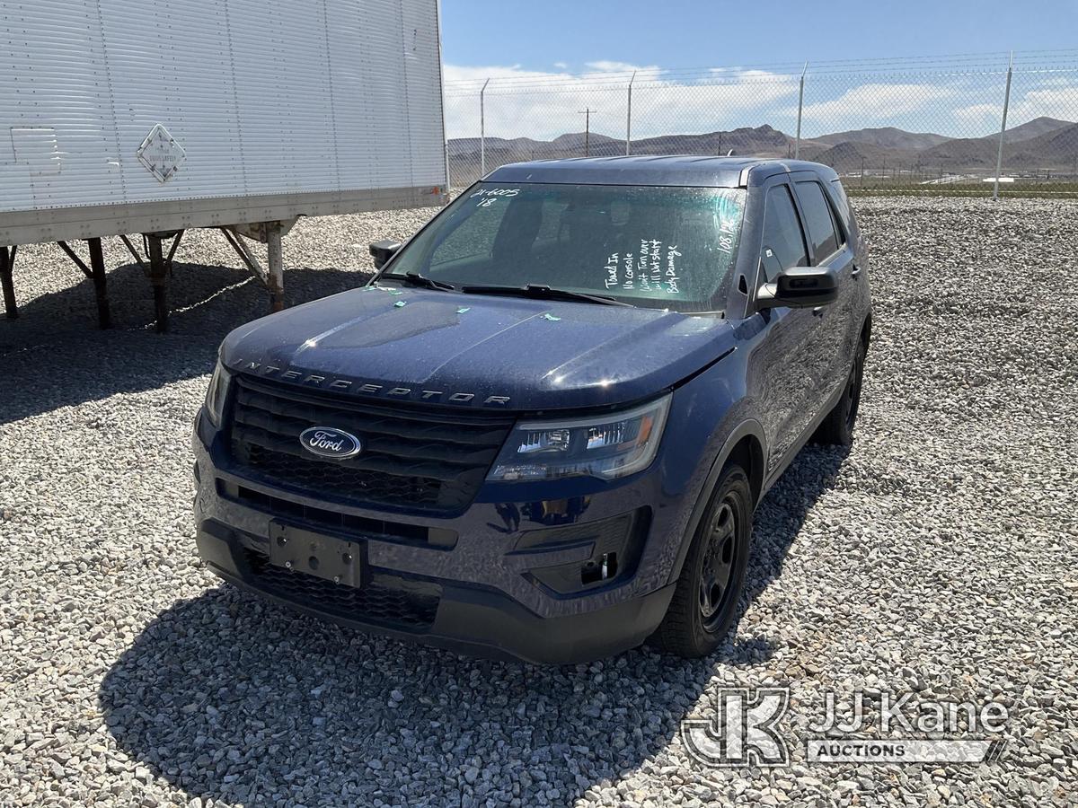 (Las Vegas, NV) 2018 Ford Explorer AWD Police Interceptor Towed In, No Console Body Damage, Does Not