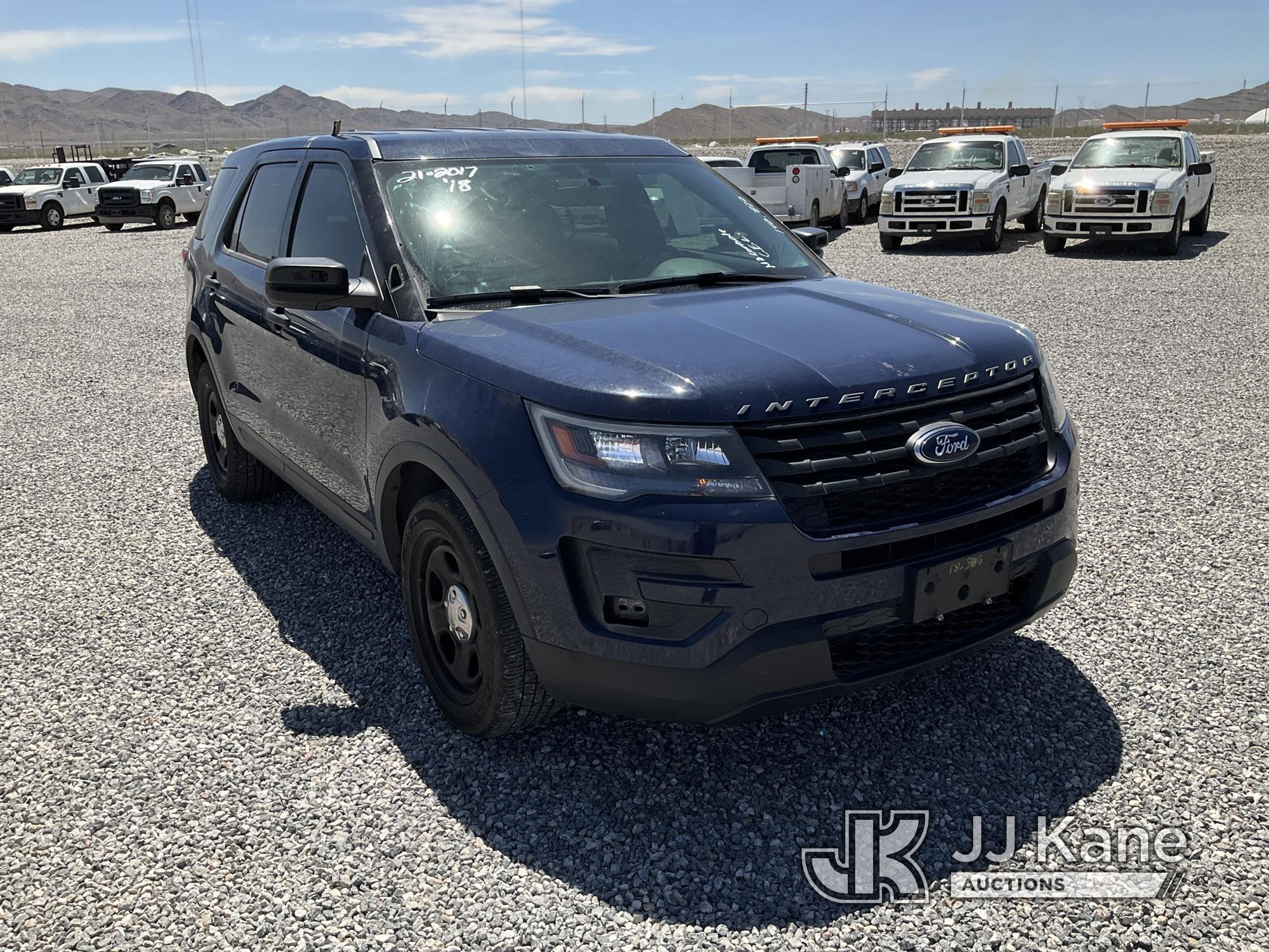 (Las Vegas, NV) 2018 Ford Explorer AWD Police Interceptor No Console Check Engine Light On, Runs & M