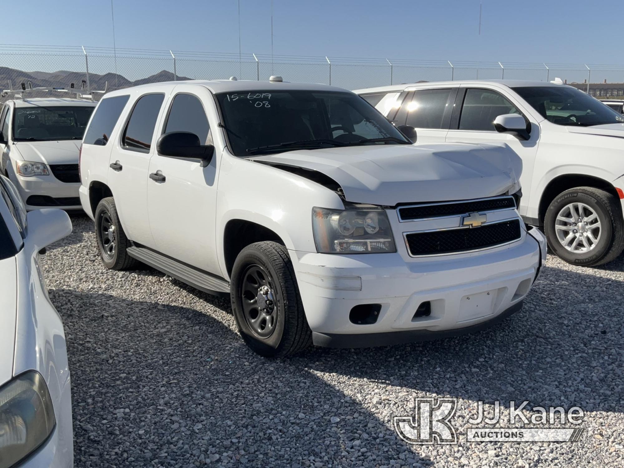 (Las Vegas, NV) 2008 Chevrolet Tahoe Police Package Towed In, Rear Seat Unsecured Wrecked, Runs & Mo