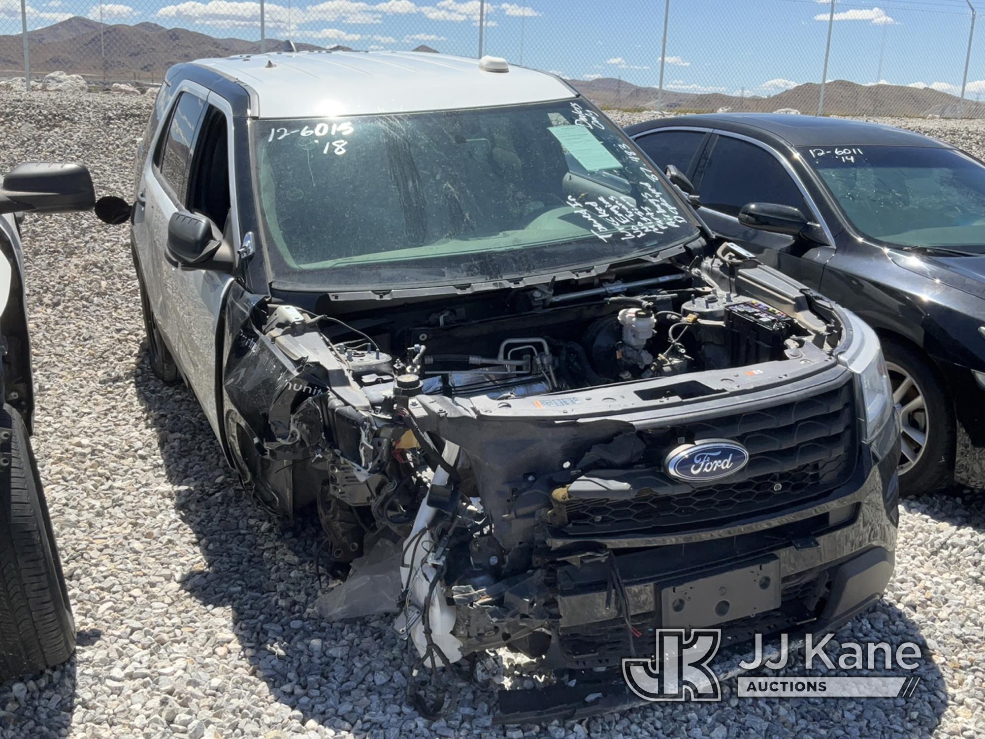 (Las Vegas, NV) 2018 Ford Explorer AWD Police Interceptor Dealers Only, Airbags Deployed, Wrecked, M