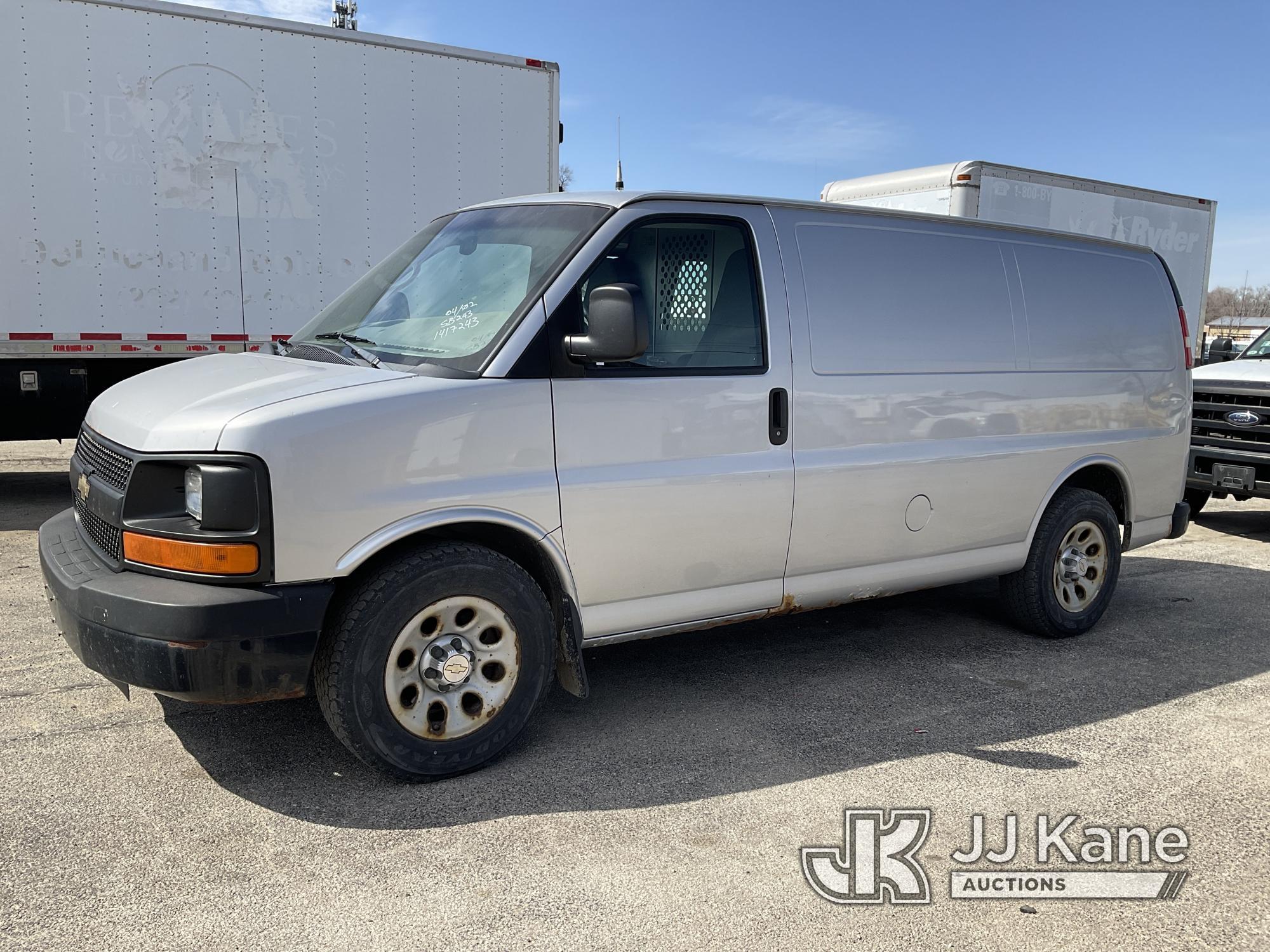 (South Beloit, IL) 2011 Chevrolet Express G1500 AWD Cargo Van Runs, Moves, Airbag Light On, Small De