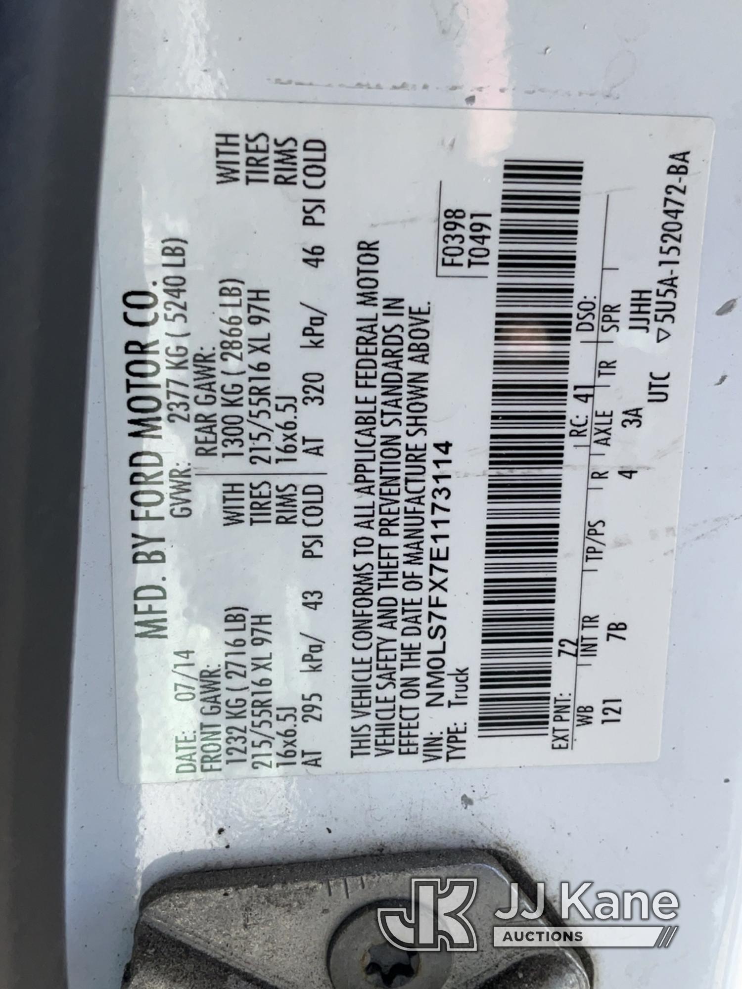 (South Beloit, IL) 2014 Ford Transit Connect Cargo Van Runs & Moves) (Paint Damage