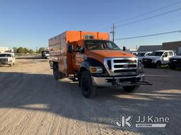 (Waxahachie, TX) 2013 Ford F650 Chipper Dump Truck Runs & Moves) (ABS Light On) (Seller States: Need