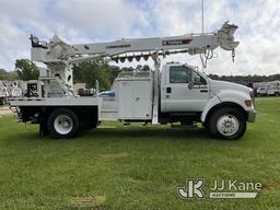 (Livingston, TX) Terex/Telelect Commander 4047, Digger Derrick rear mounted on 2008 Ford F750 Flatbe