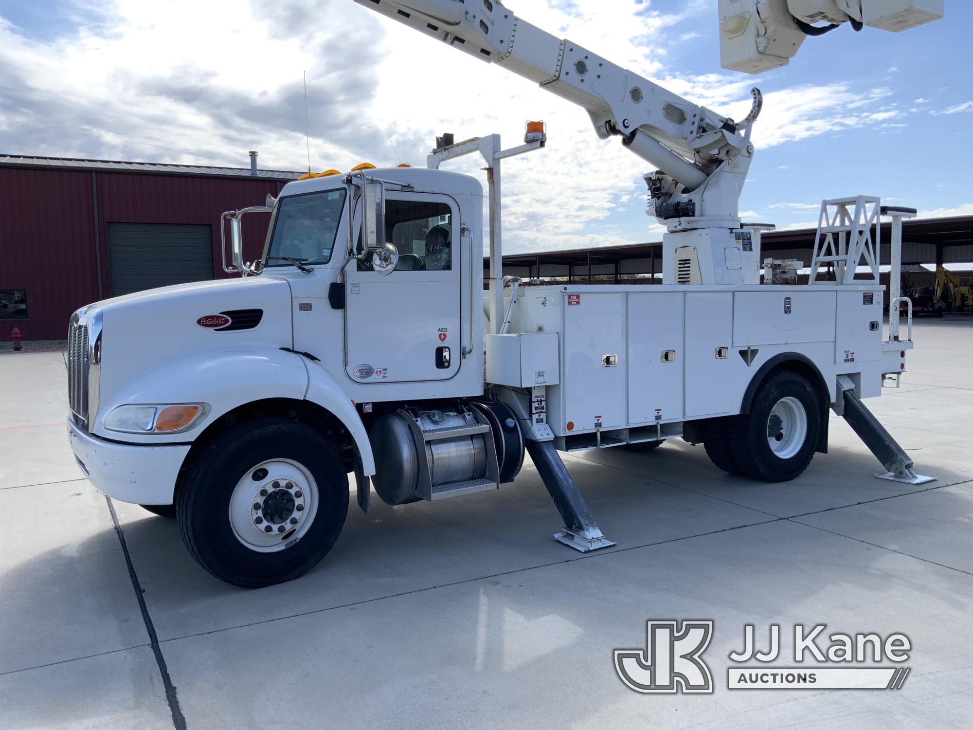 (Van Alstyne, TX) Altec AM55, Over-Center Material Handling Bucket Truck rear mounted on 2012 Peterb