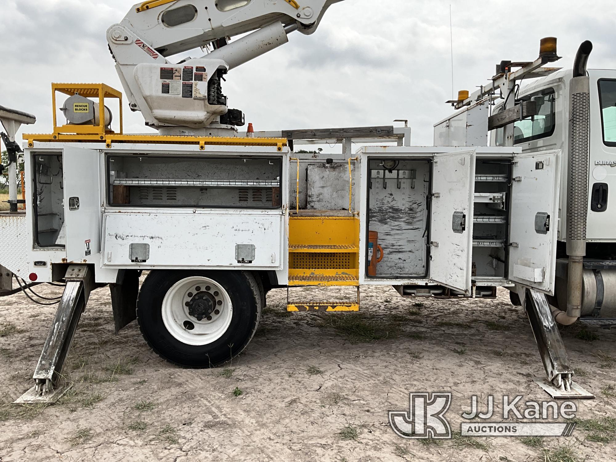 (Weslaco, TX) Altec AM55, Over-Center Material Handling Bucket Truck rear mounted on 2012 Internatio