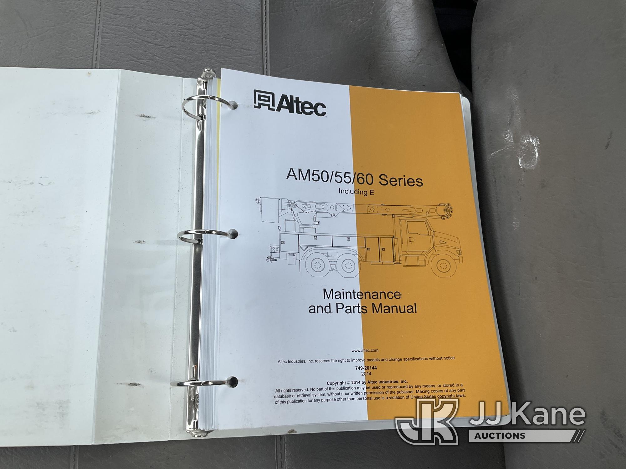 (Kansas City, MO) Altec AA55-MH, Over-Center Material Handling Bucket Truck rear mounted on 2014 Fre