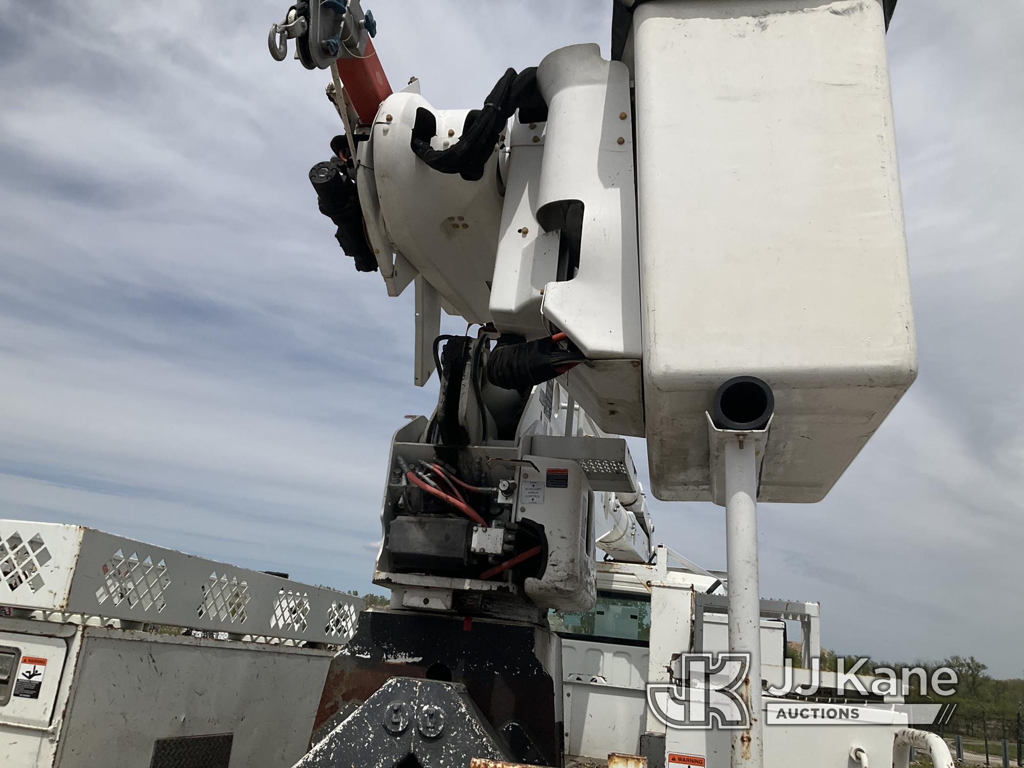 (Kansas City, MO) Altec AA755-MH, Material Handling Bucket Truck rear mounted on 2013 Freightliner M