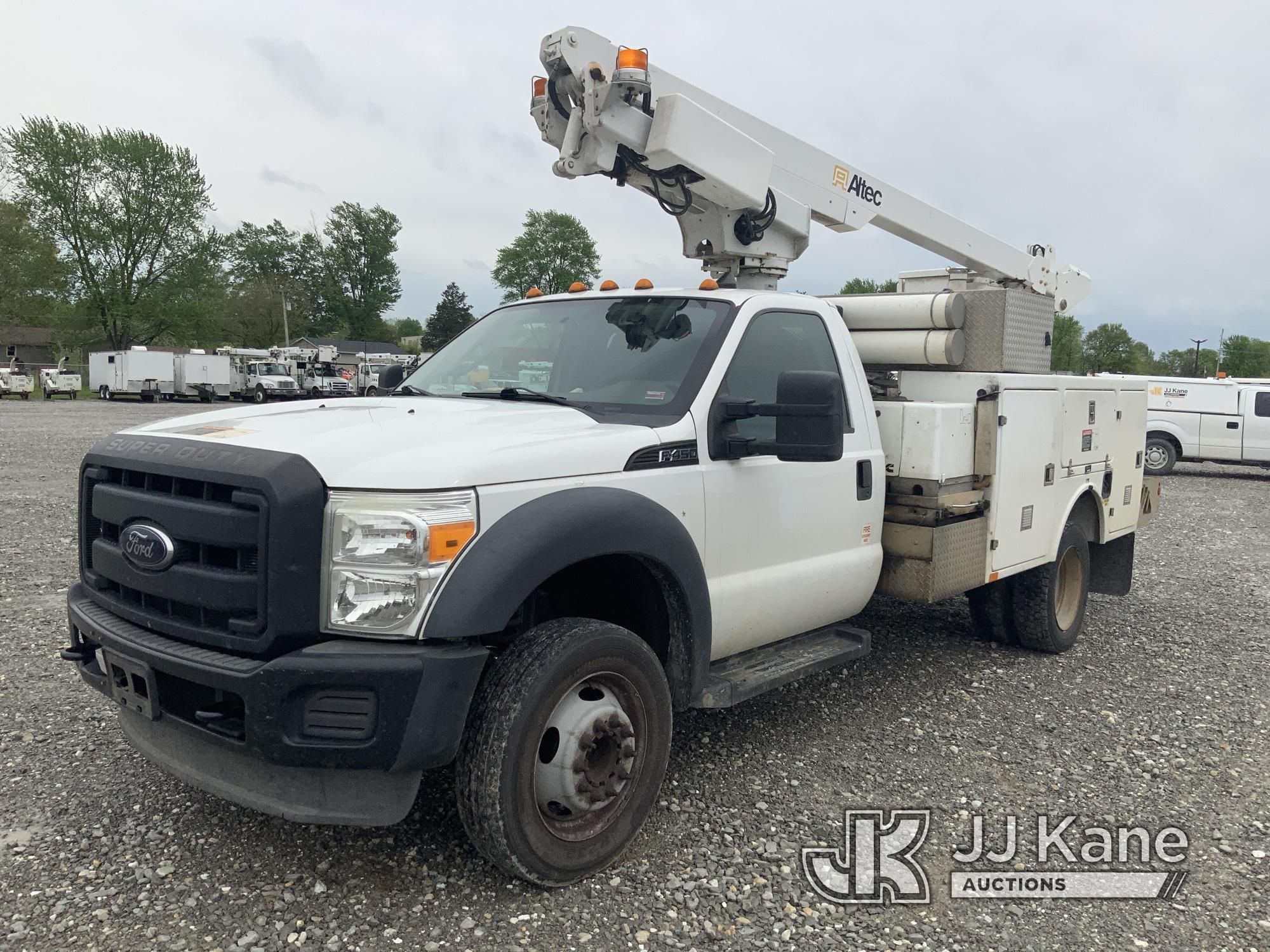 (Hawk Point, MO) Altec AT200-A, Telescopic Non-Insulated Bucket Truck mounted behind cab on 2012 For