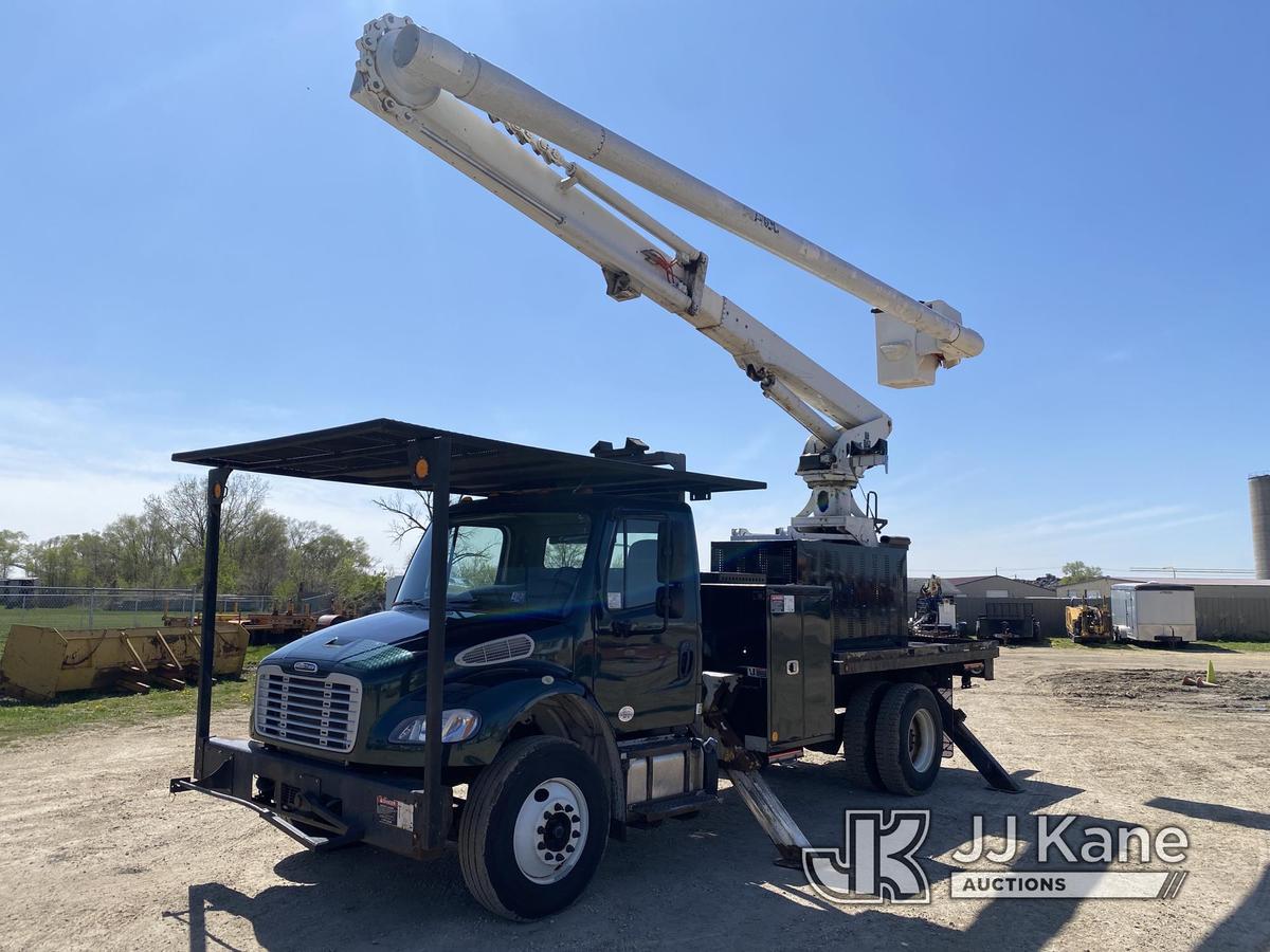 (South Beloit, IL) Altec LR760-E70, Over-Center Elevator Bucket Truck rear mounted on 2015 Freightli