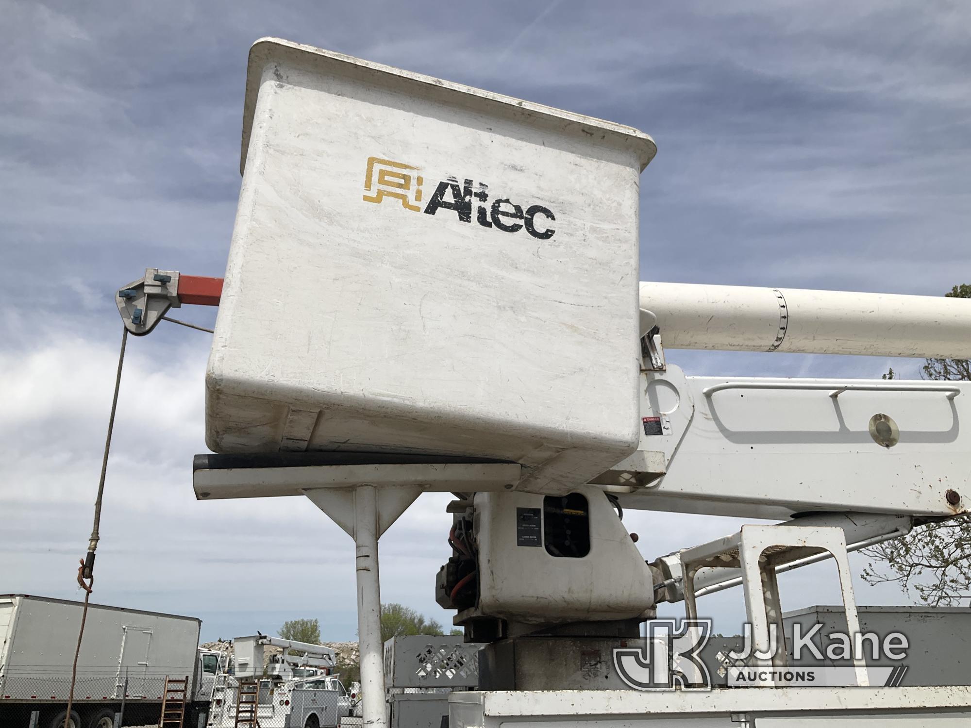 (Kansas City, MO) Altec AA755-MH, Material Handling Bucket Truck rear mounted on 2014 Freightliner M