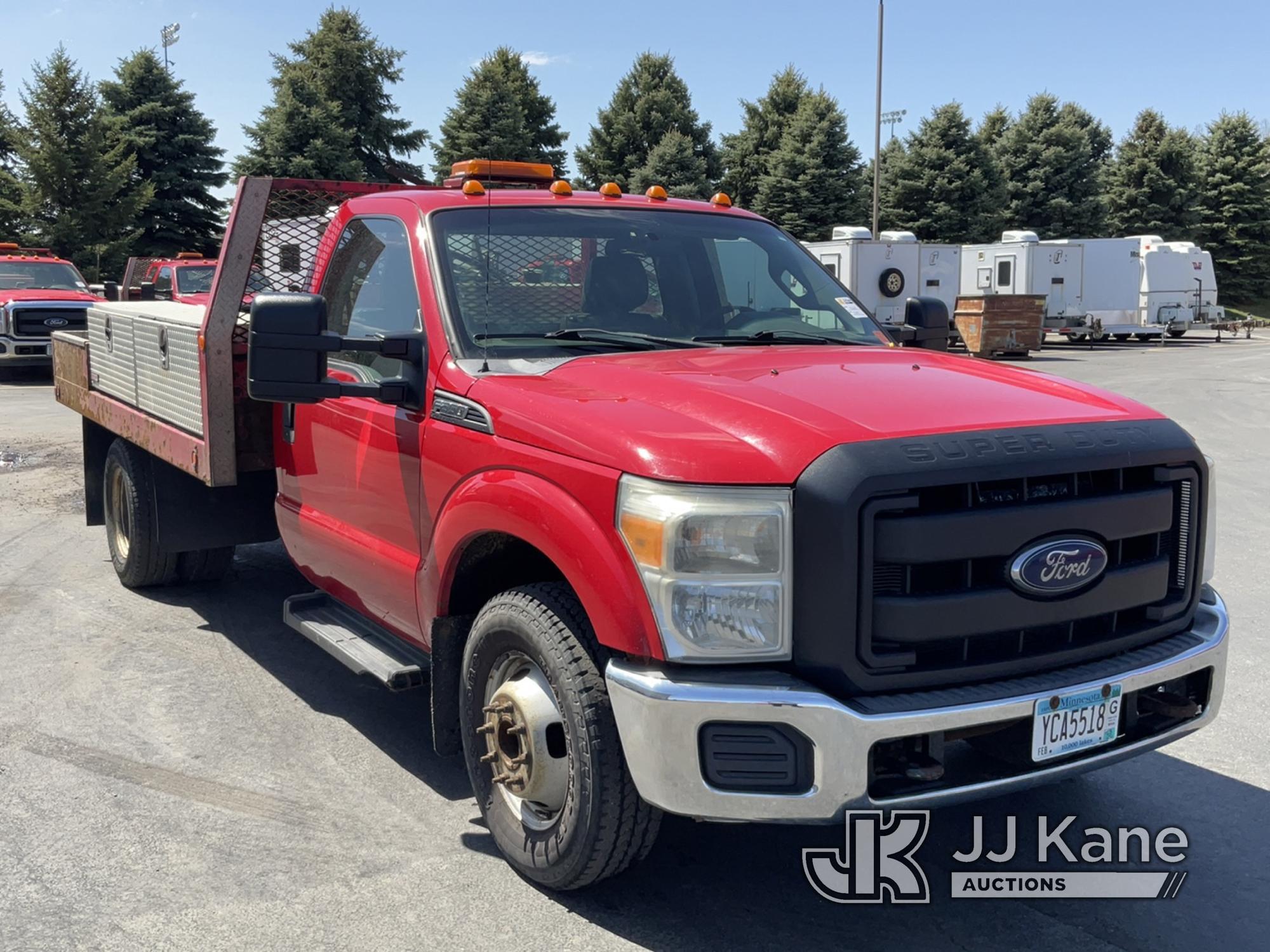 (Maple Lake, MN) 2013 Ford F350 Flatbed Truck Runs, Moves, Operates.