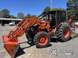 (Farmerville, LA) Kubota M9960 Tractor Loader Runs, Moves & Operates) (Mower Attachment Not Included