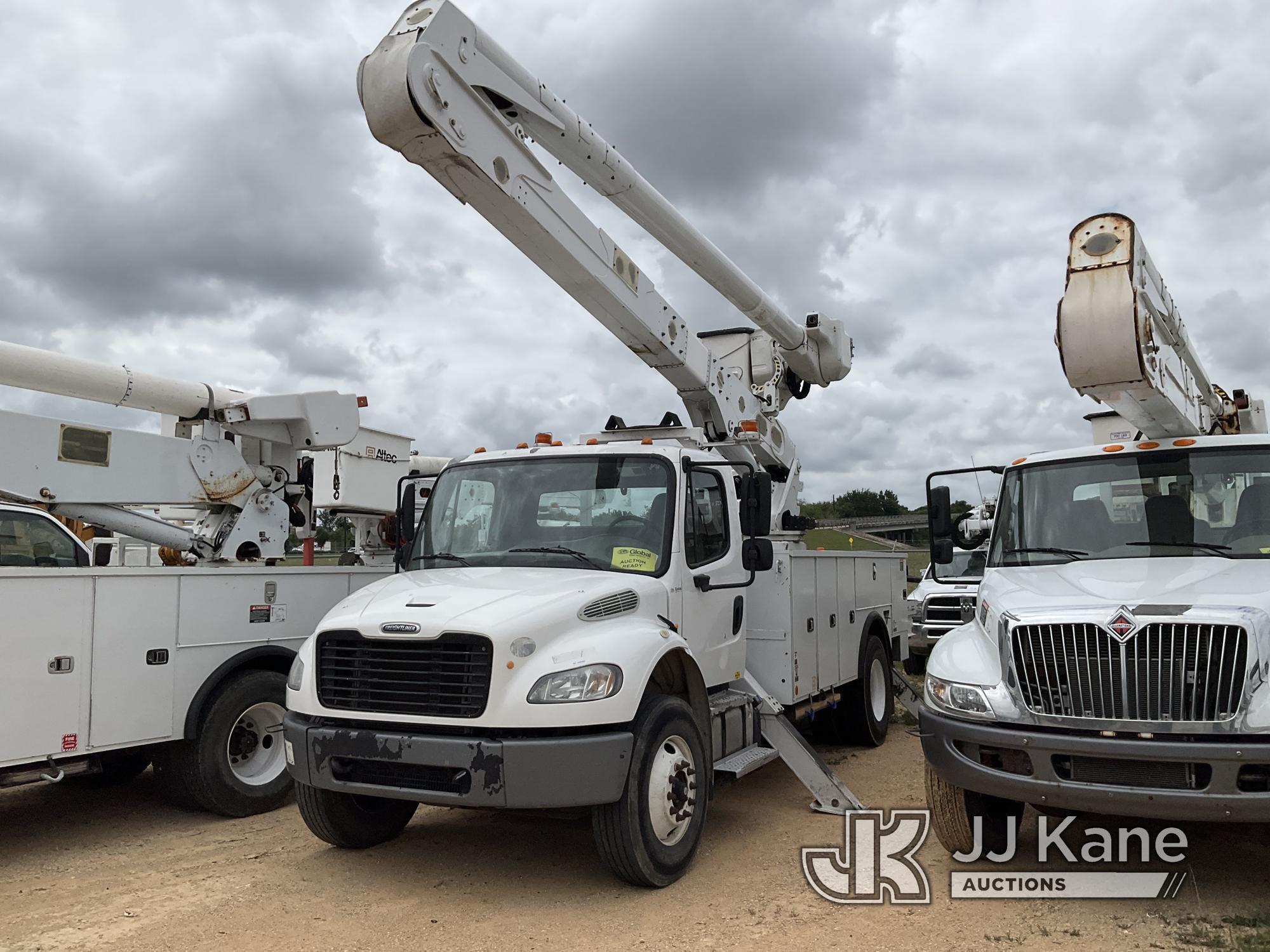 (Houston, TX) Altec AA55-MH, Material Handling Bucket Truck rear mounted on 2018 Freightliner M2 106