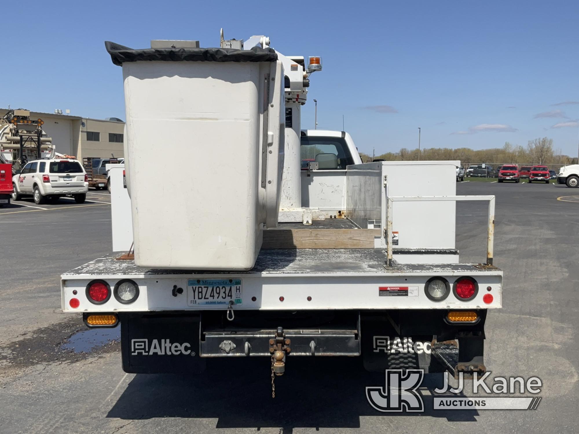 (Maple Lake, MN) Altec AT235, Articulating & Telescopic Non-Insulated Bucket Truck mounted behind ca