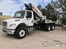 (Houston, TX) PM 65SP, Knuckleboom Crane mounted behind cab on 2014 Freightliner M2 106 Flatbed/Util