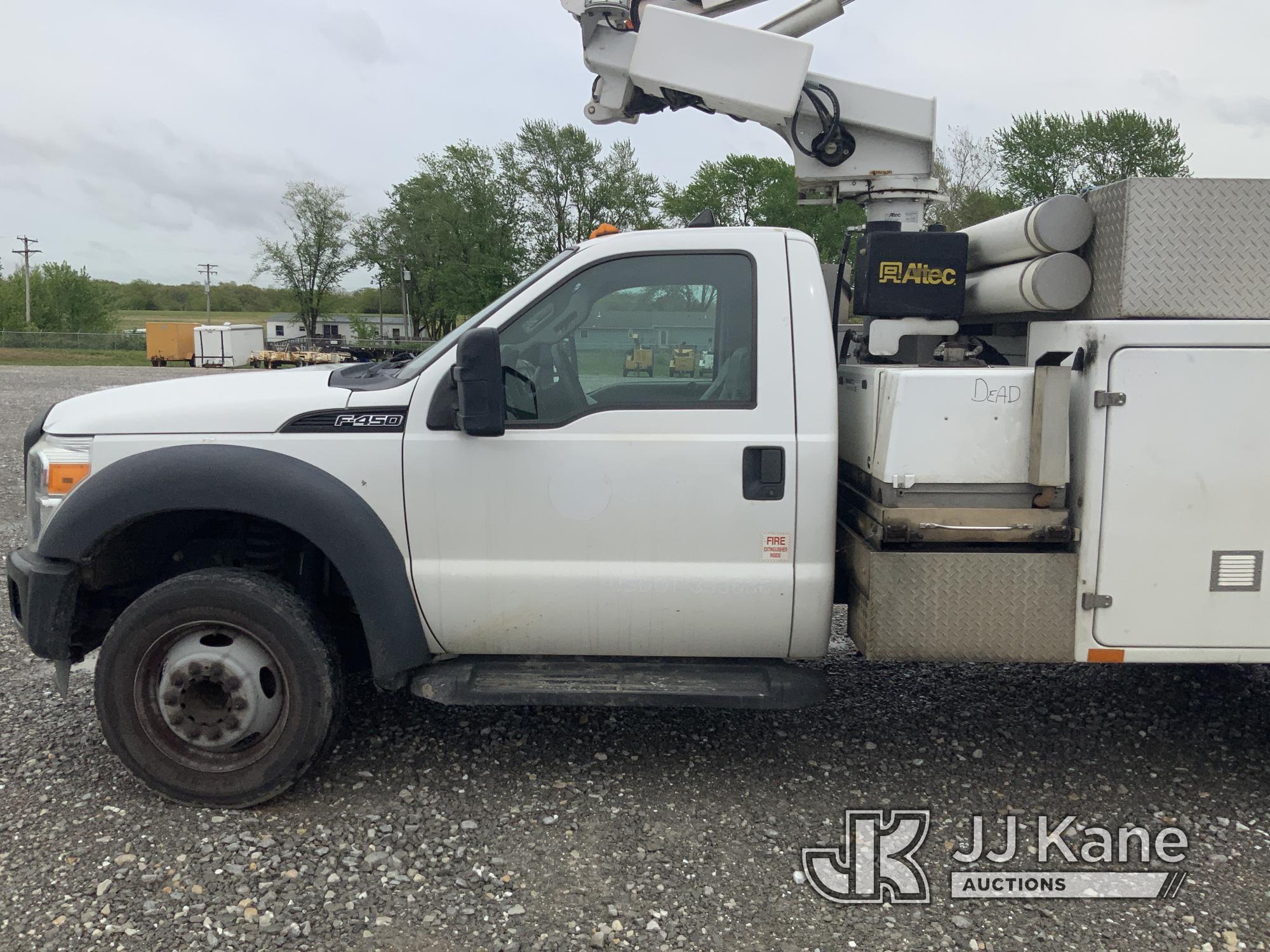 (Hawk Point, MO) Altec AT200-A, Telescopic Non-Insulated Bucket Truck mounted behind cab on 2012 For