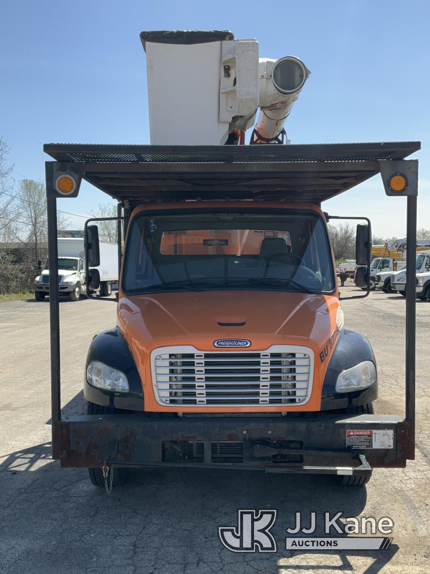 (South Beloit, IL) Altec LRV55, Over-Center Bucket Truck mounted behind cab on 2011 Freightliner M2