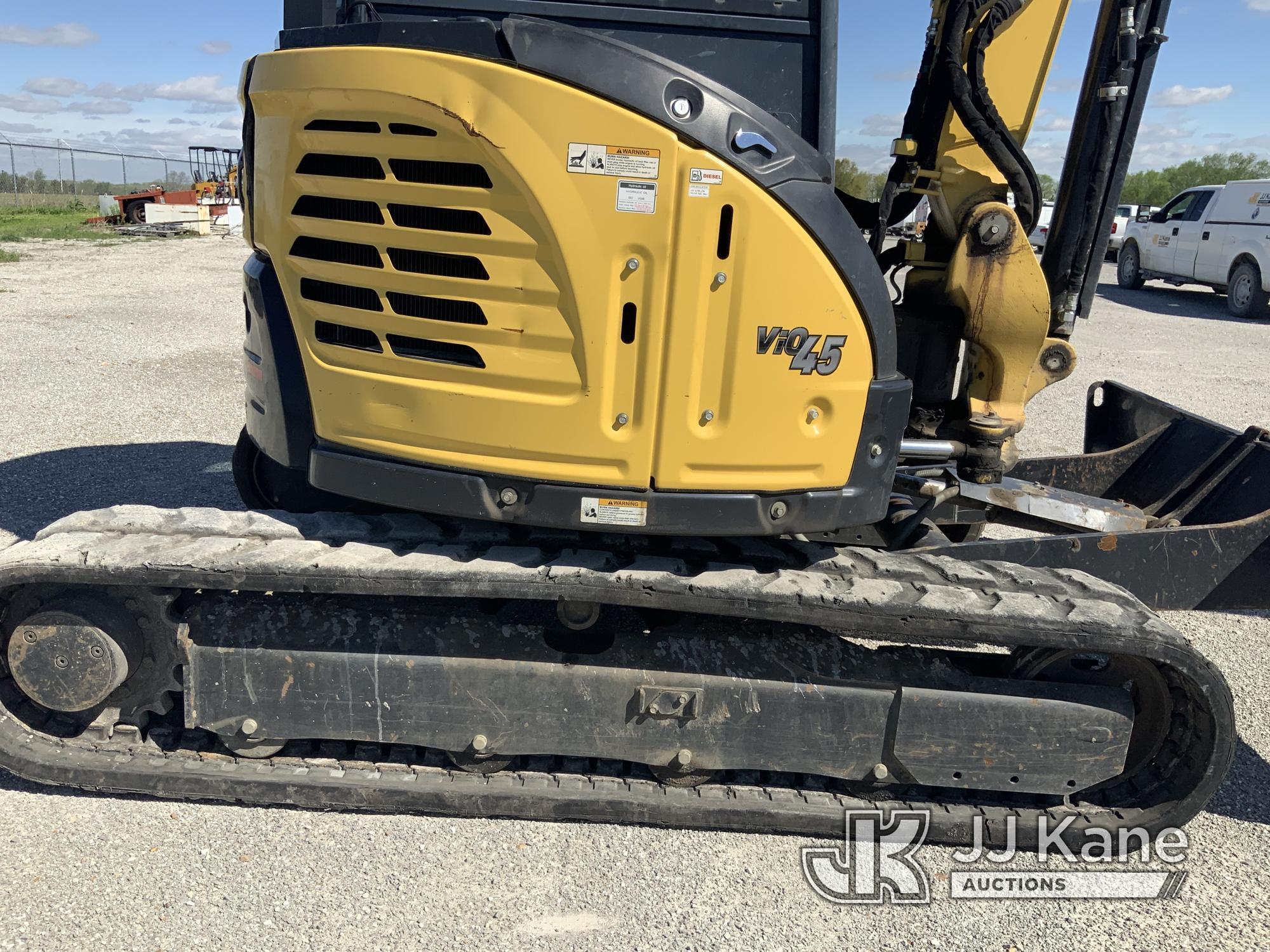 (Hawk Point, MO) Yanmar VIO45 Mini Hydraulic Excavator Runs, Moves & Operates) (Missing Serial Plate