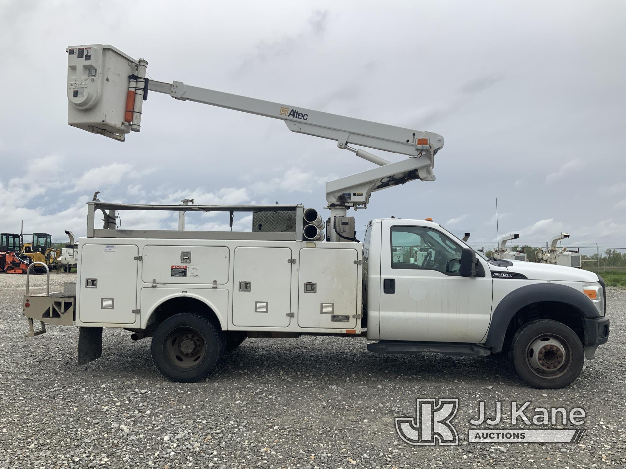 (Hawk Point, MO) Altec AT200-A, Telescopic Non-Insulated Bucket Truck mounted behind cab on 2012 For