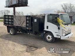 (South Beloit, IL) 2008 Isuzu NQR Dump Flatbed Truck Runs, Moves & Dump Operates