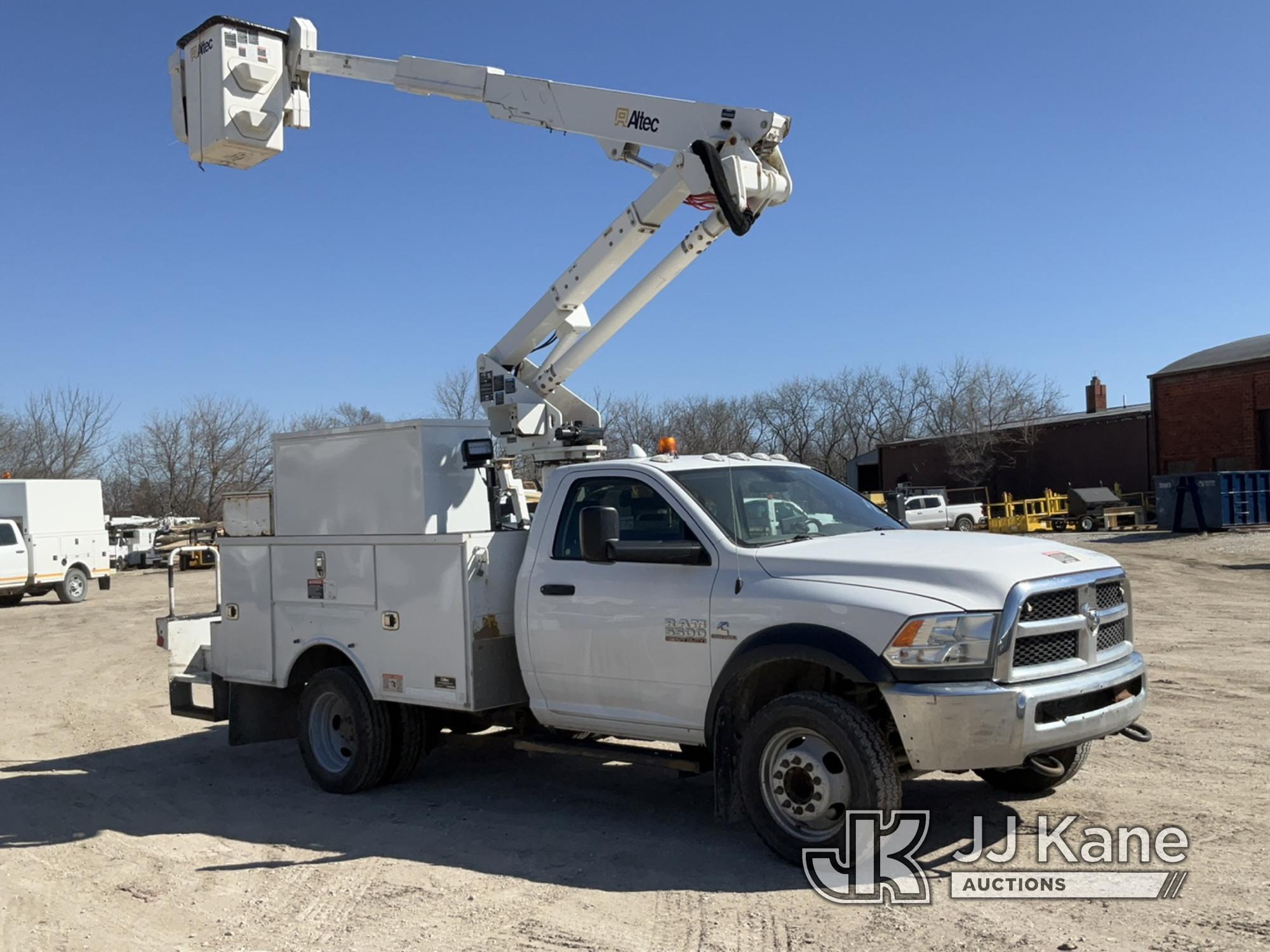 (Des Moines, IA) Altec AT37G, Bucket Truck mounted behind cab on 2016 RAM 5500 4x4 Service Truck Run