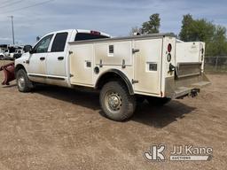 (Shakopee, MN) 2009 RAM 2500 4x4 Crew-Cab Service Truck Starts, Runs, Moves, Plow Operates, Body dam