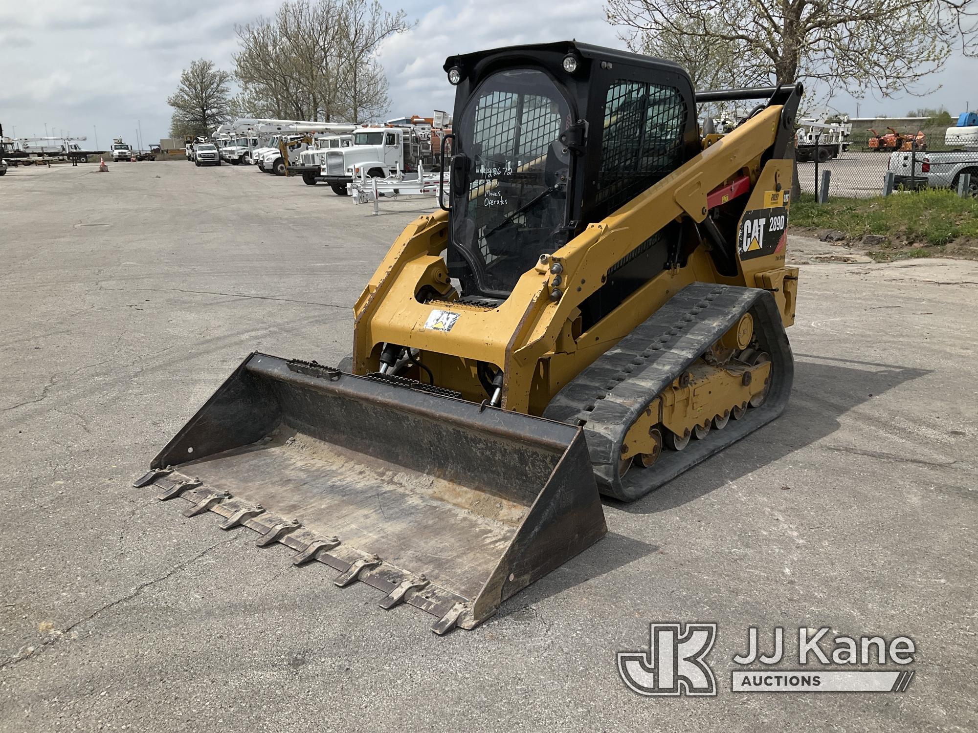 (Kansas City, MO) 2018 Cat 289D Tracked Skid Steer Loader Runs, Moves, & Operates) (Has Engine Noise